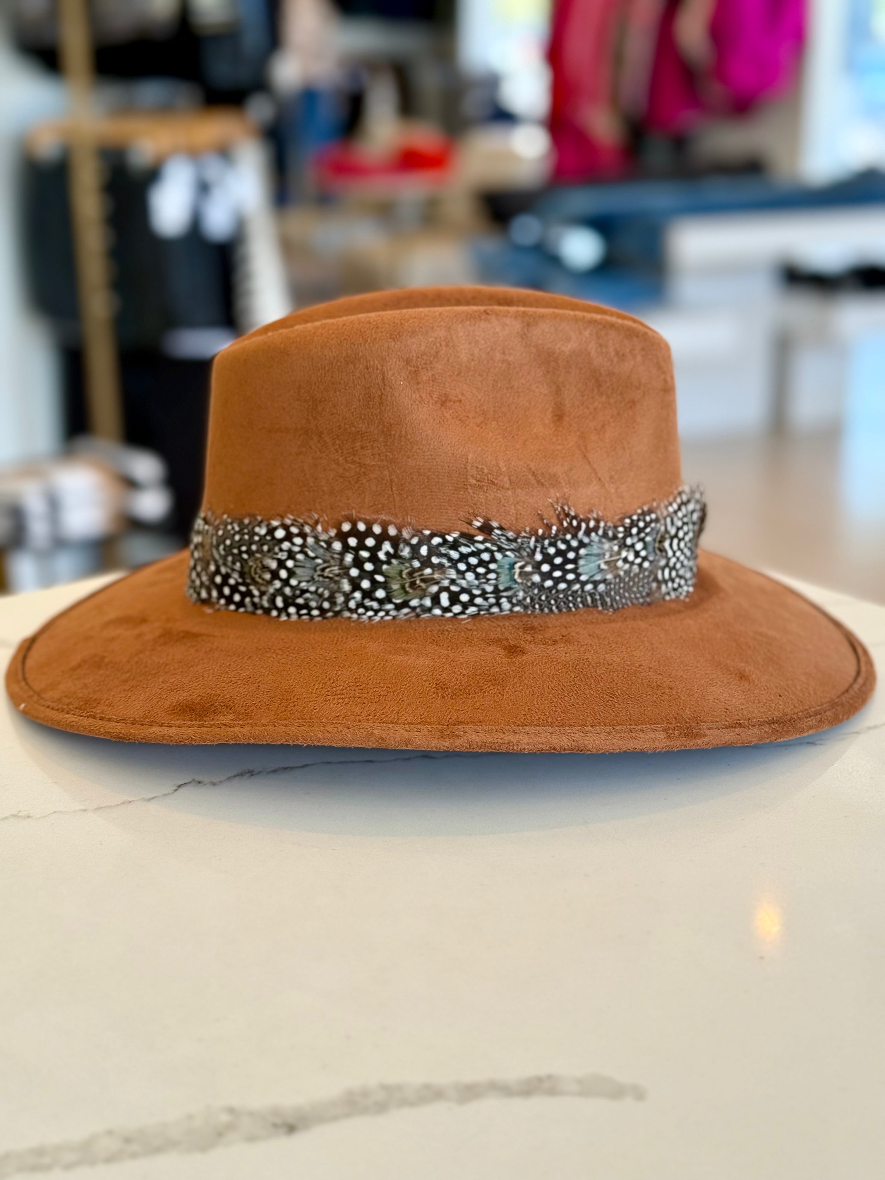Suede Hat - Cognac