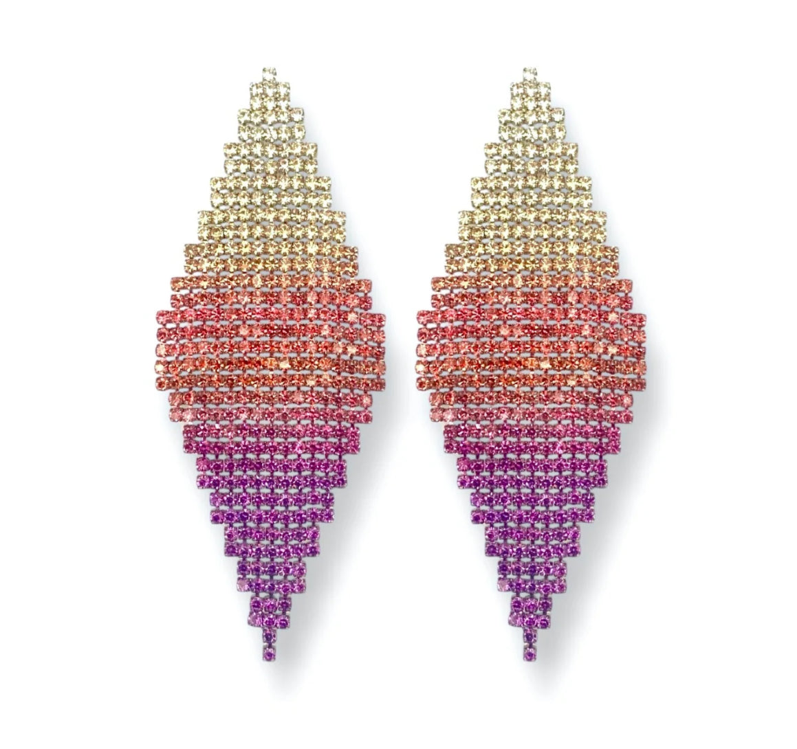 Sera Chandelier Earring - Pink