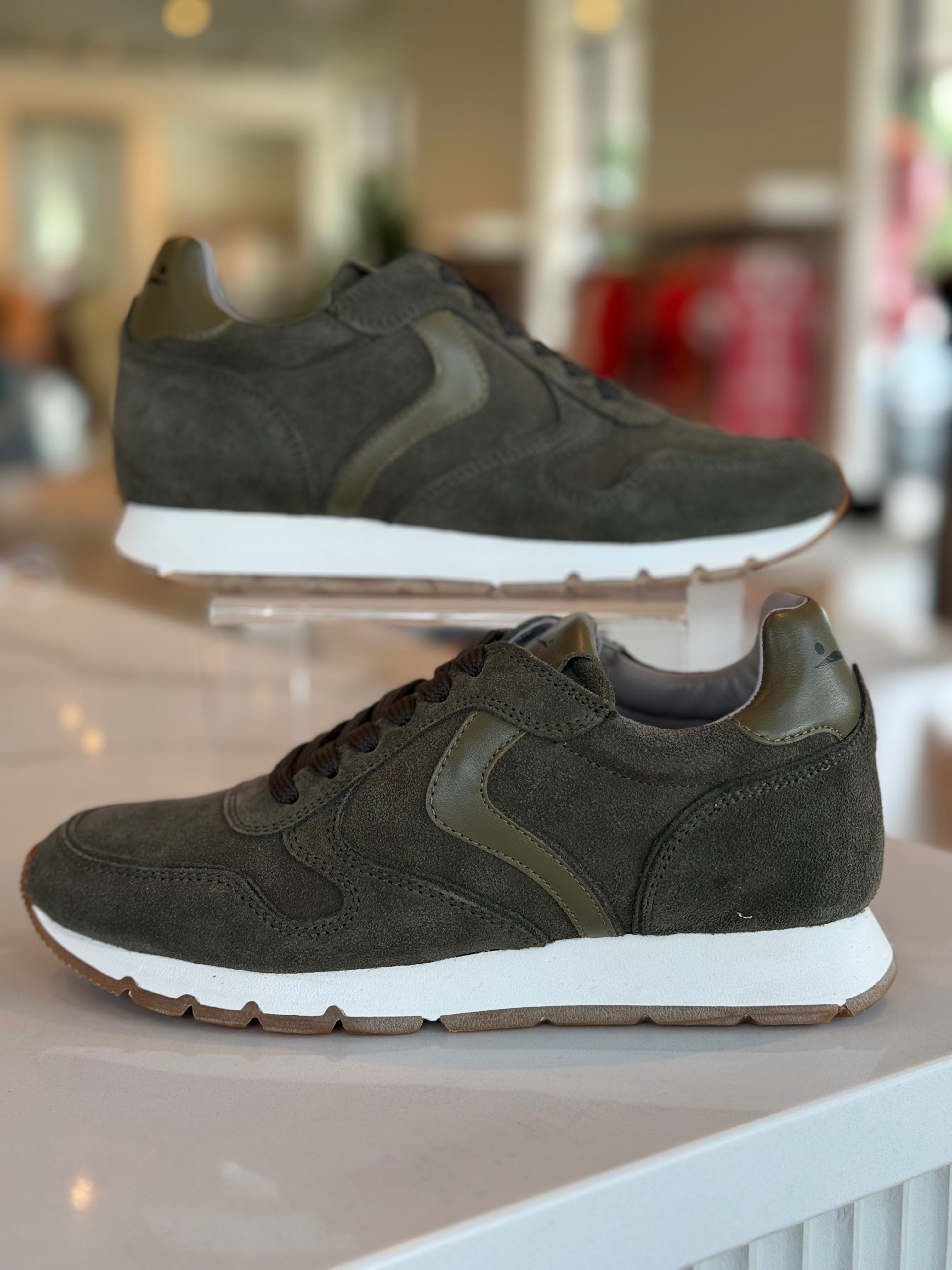 Julia Sneaker - Army Green Suede