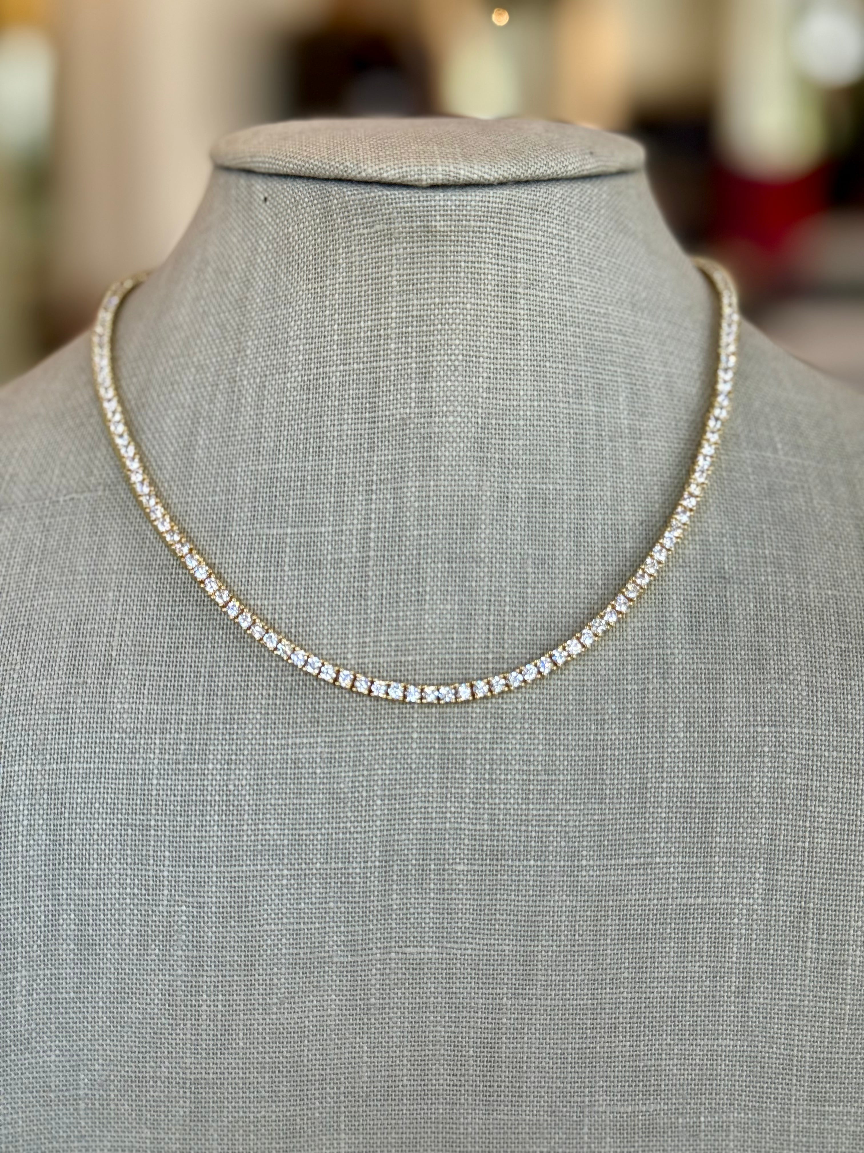 Betennis Gold Tennis Necklace