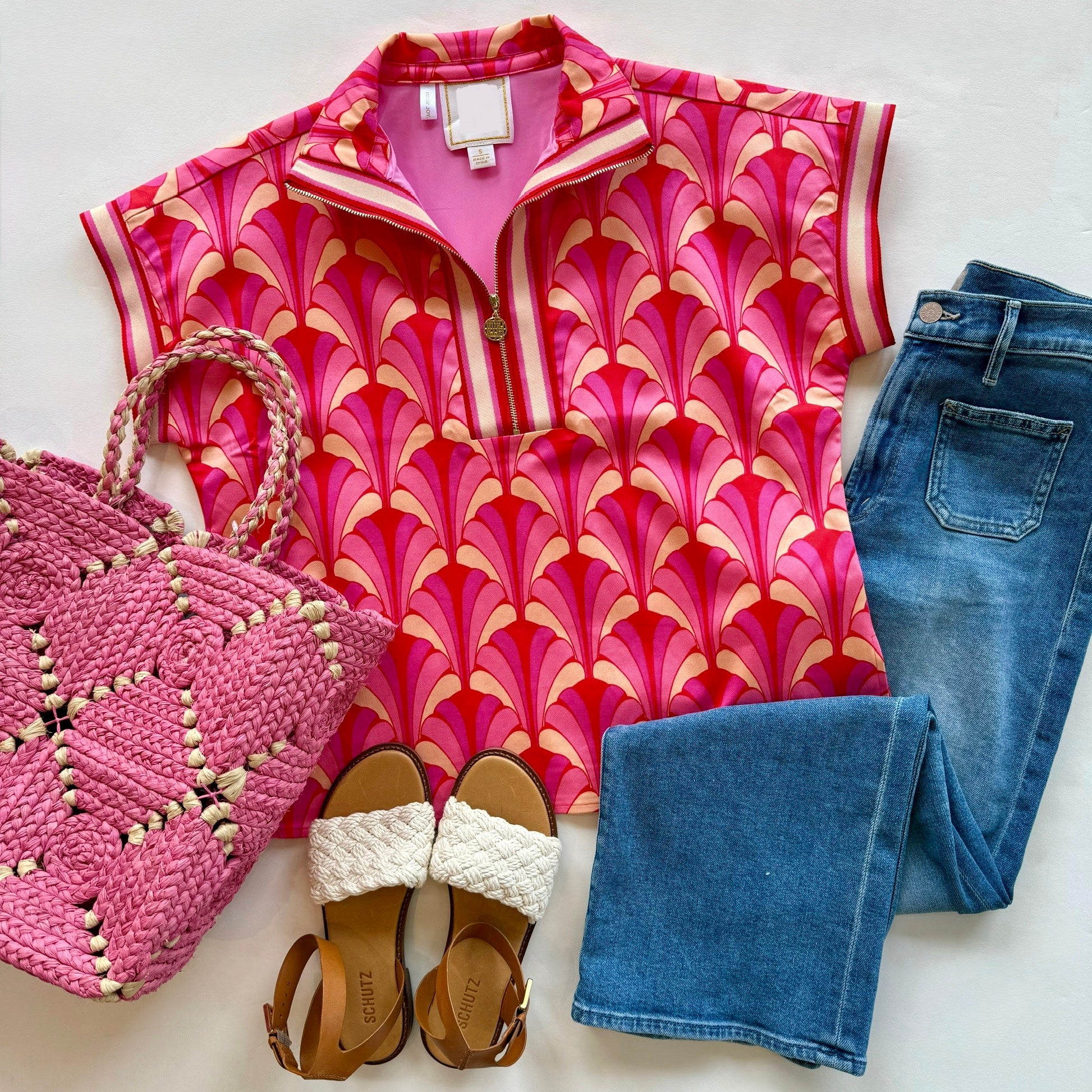 Em188 Scallop Print Popover Top