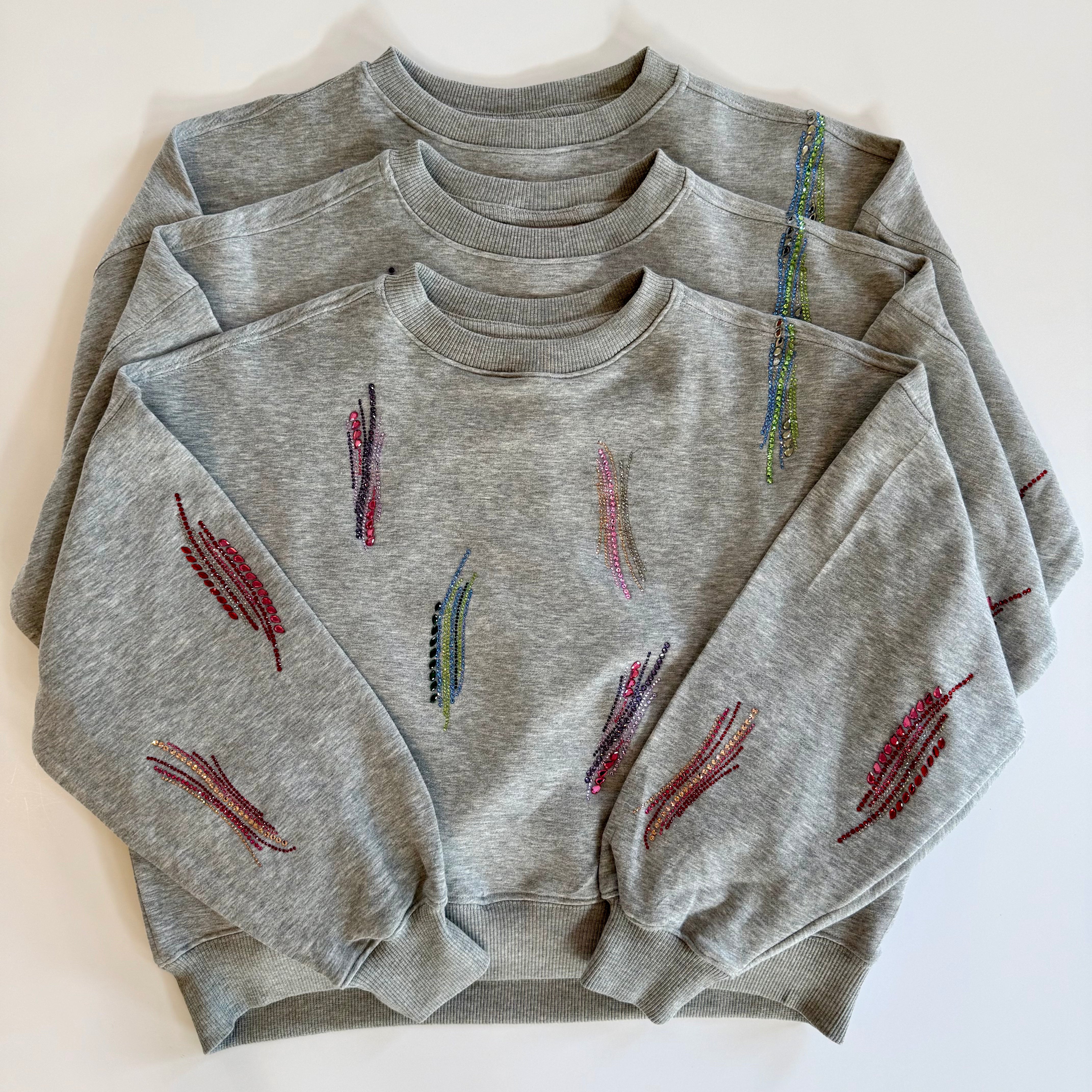 Cizt515 Crystal Embellished Sweatshirt