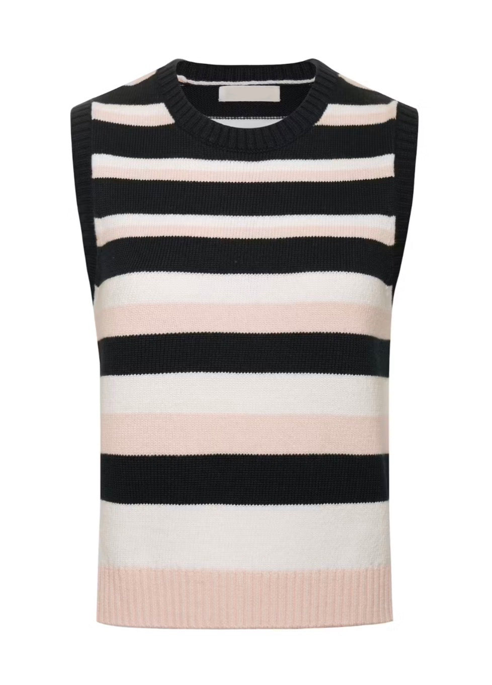 Ongd810 Striped Sleeveless Sweater