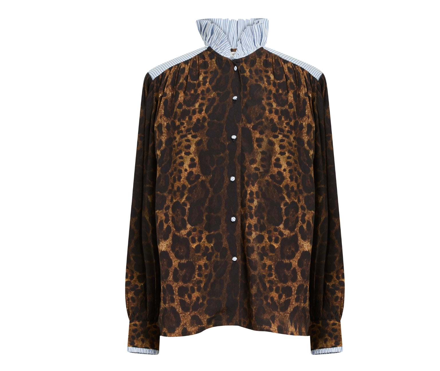Mahvp Manoush Leopard Silk Top