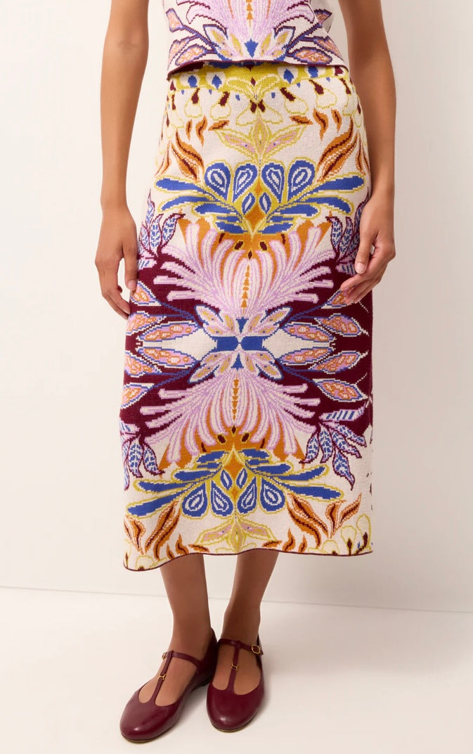 Ma419 Fleur Midi Skirt