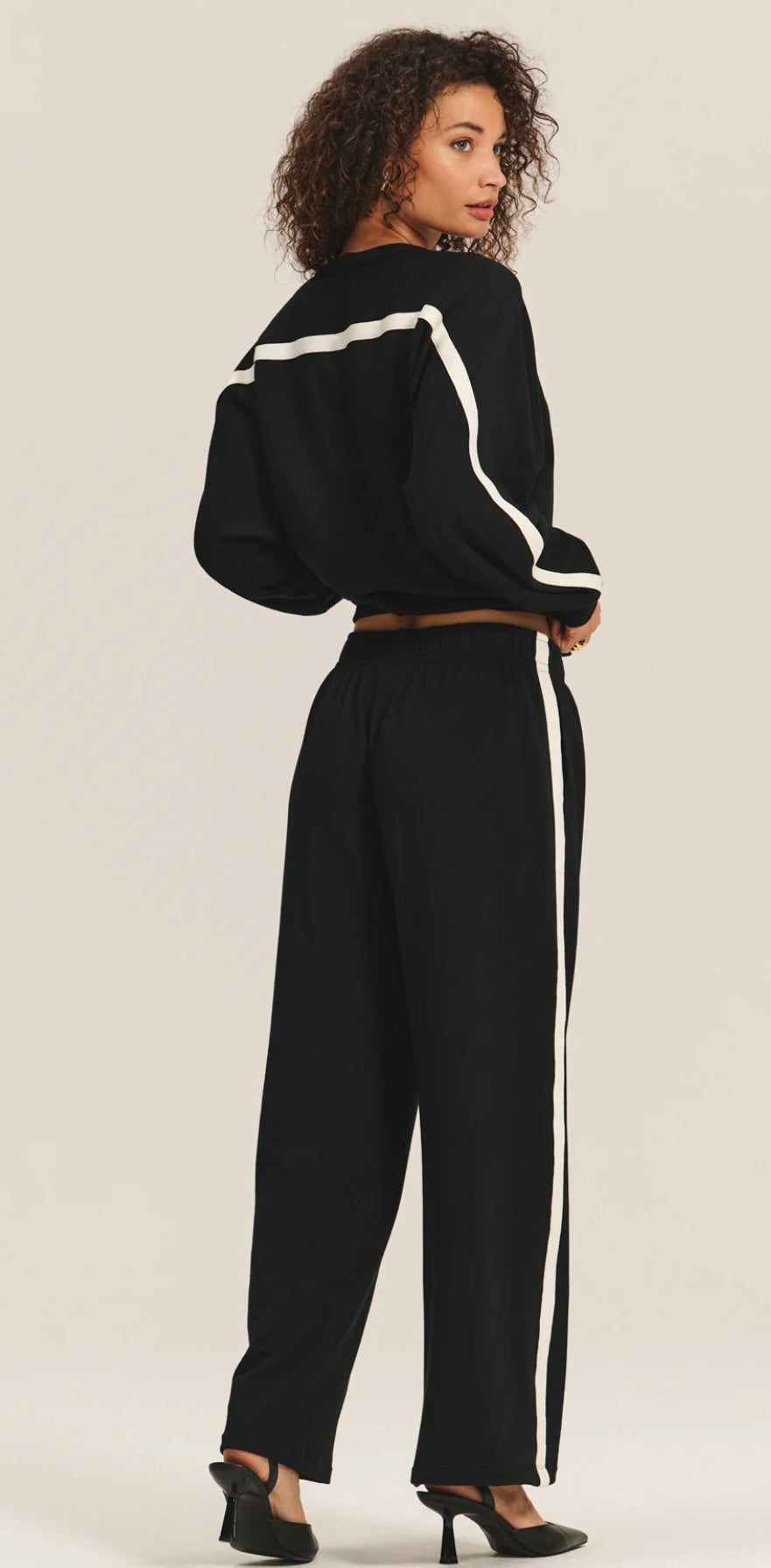 Vegigi Black Wide Leg Sweatpant