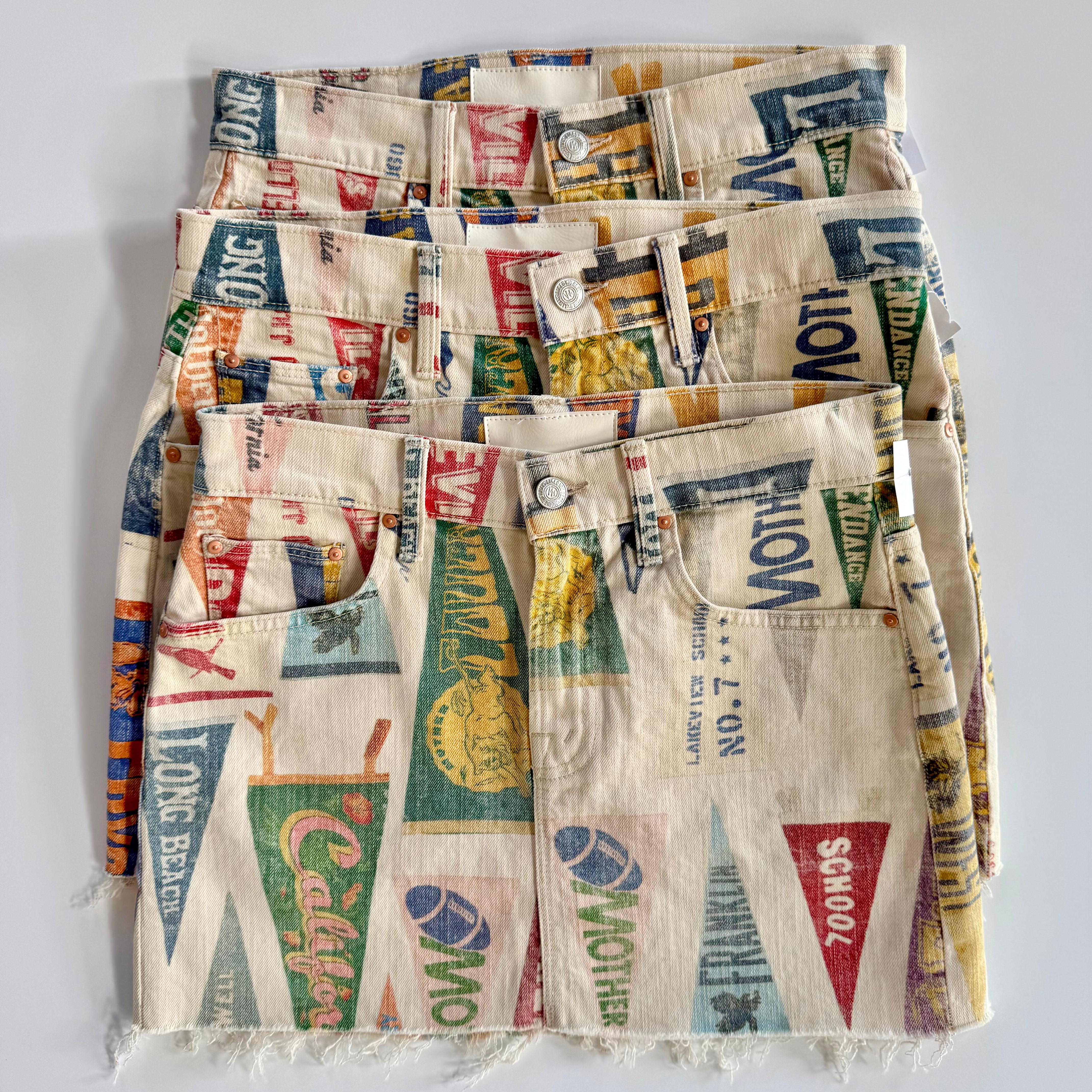 Mo90611 Denim Mini Skirt - Pep Rally