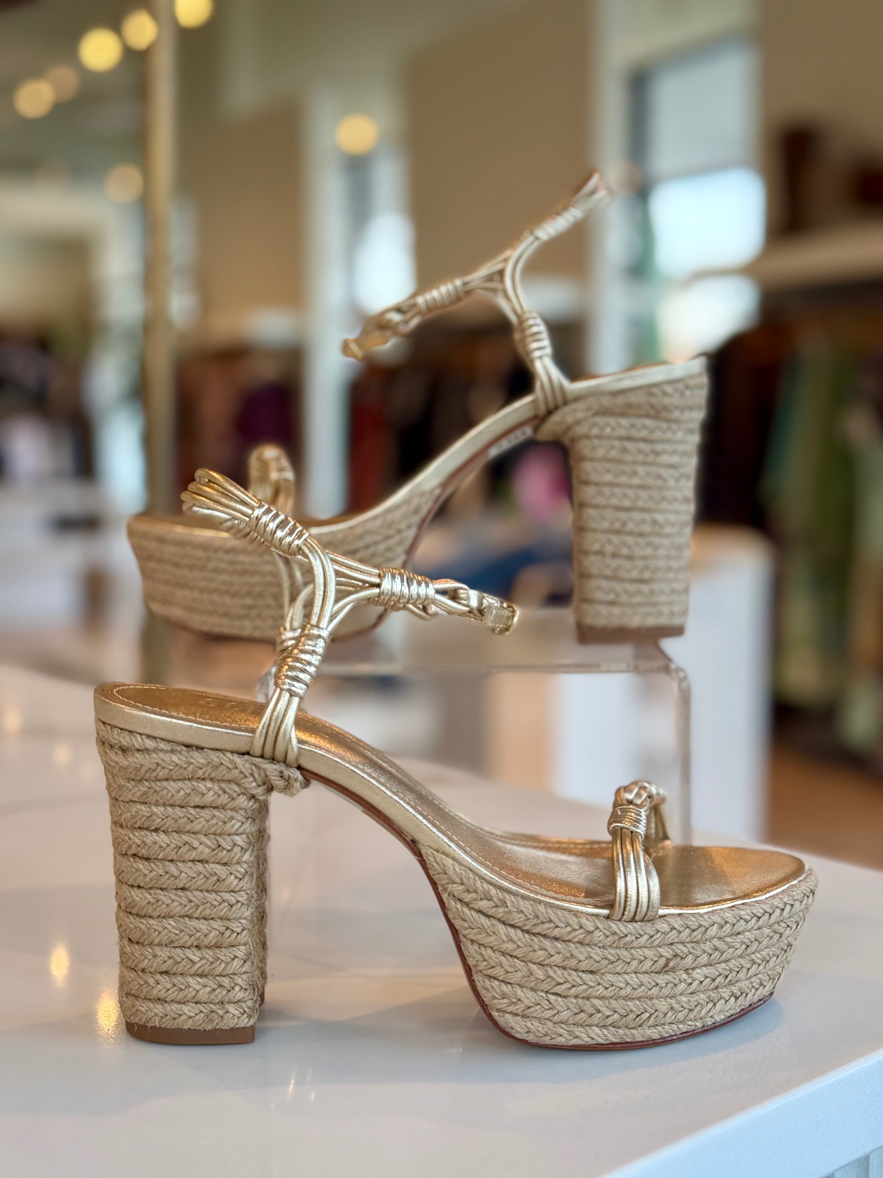 Sc2034 Gold Platform Heel