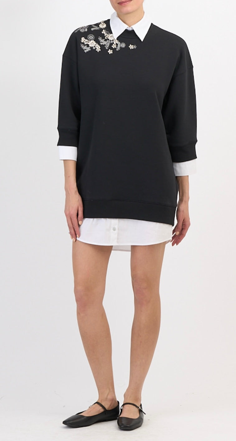 Ci2726 Embellished Layered Dress