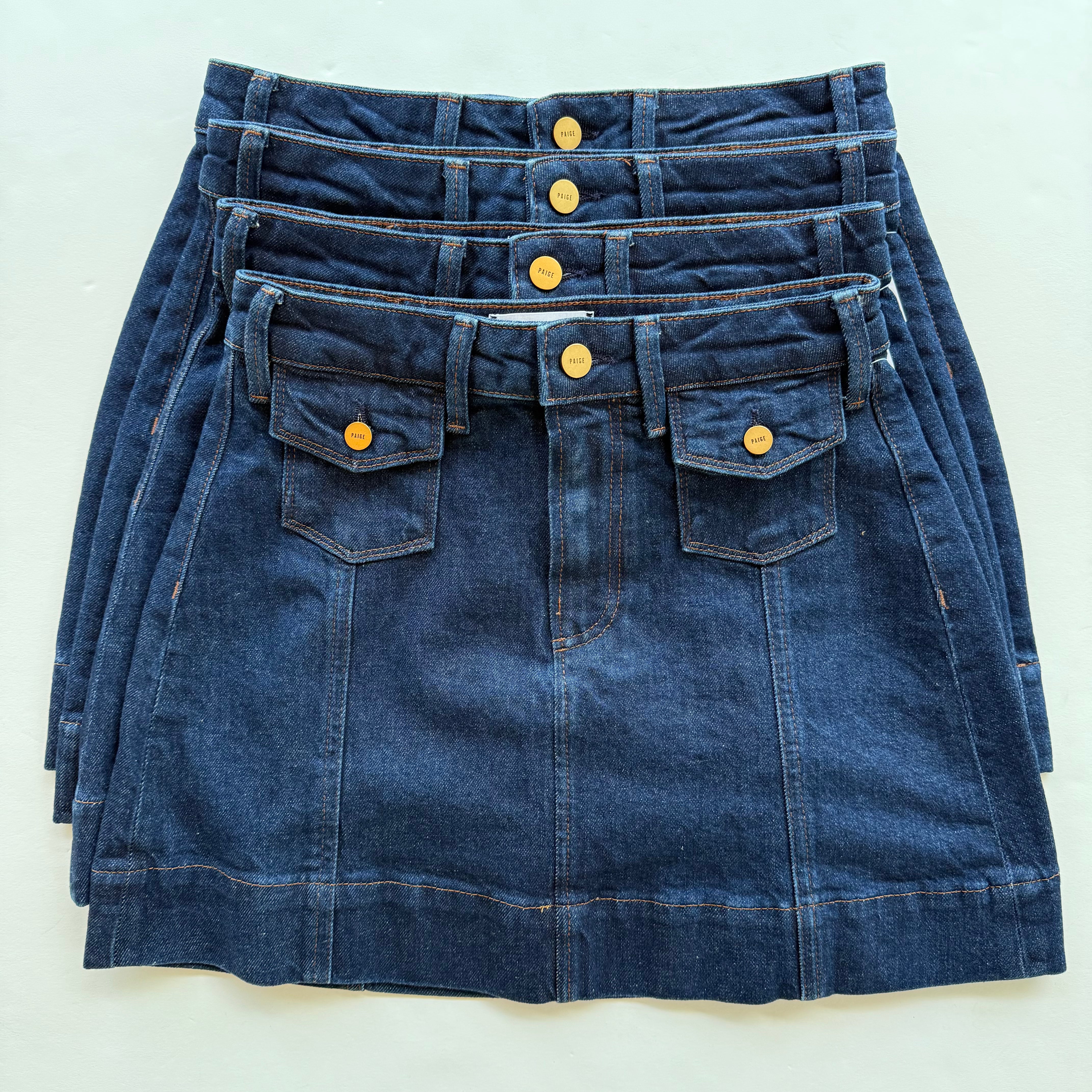 Pa43645 Pocket Denim Mini Skirt