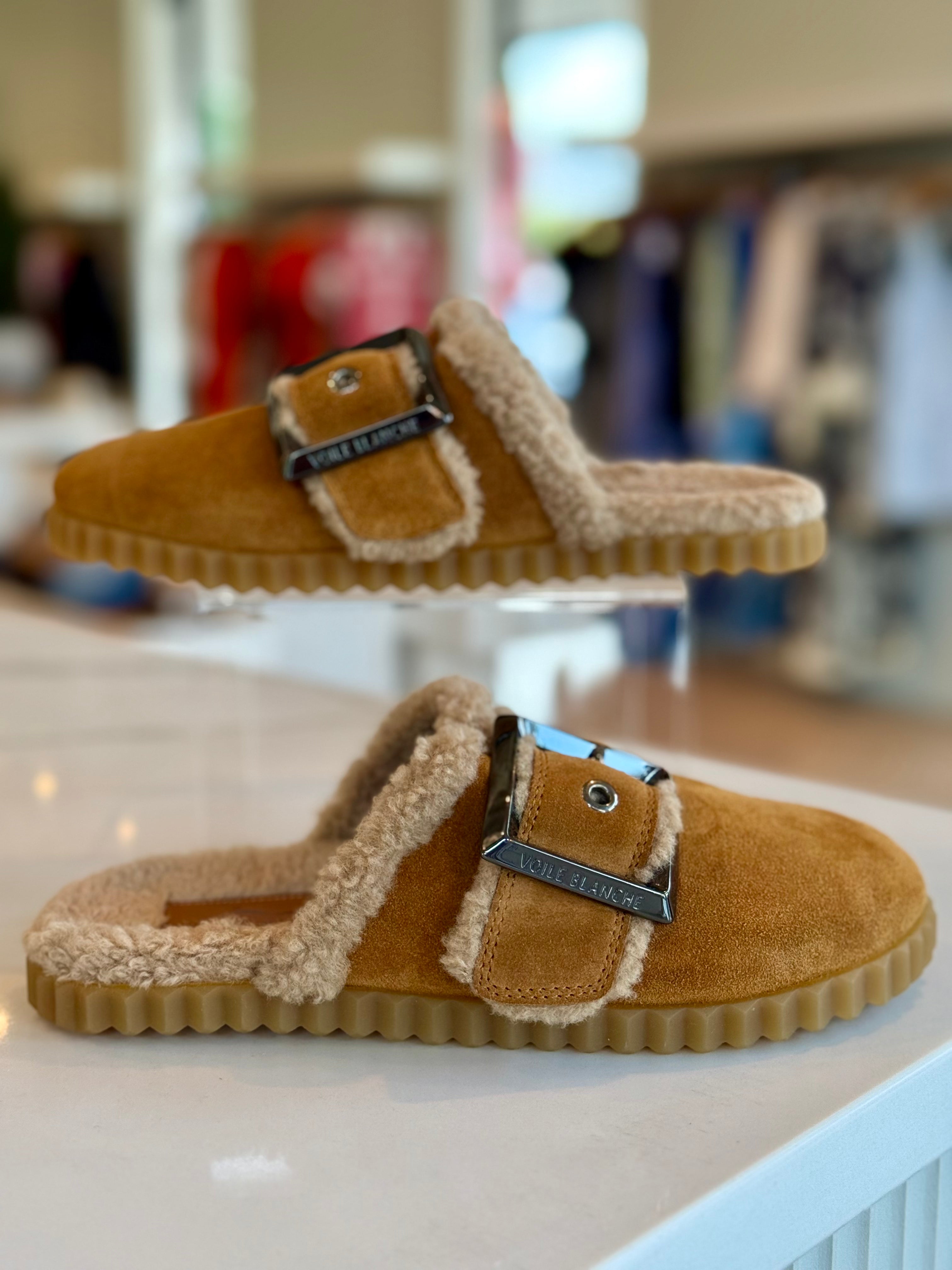 Frederik- Suede Fur Slides
