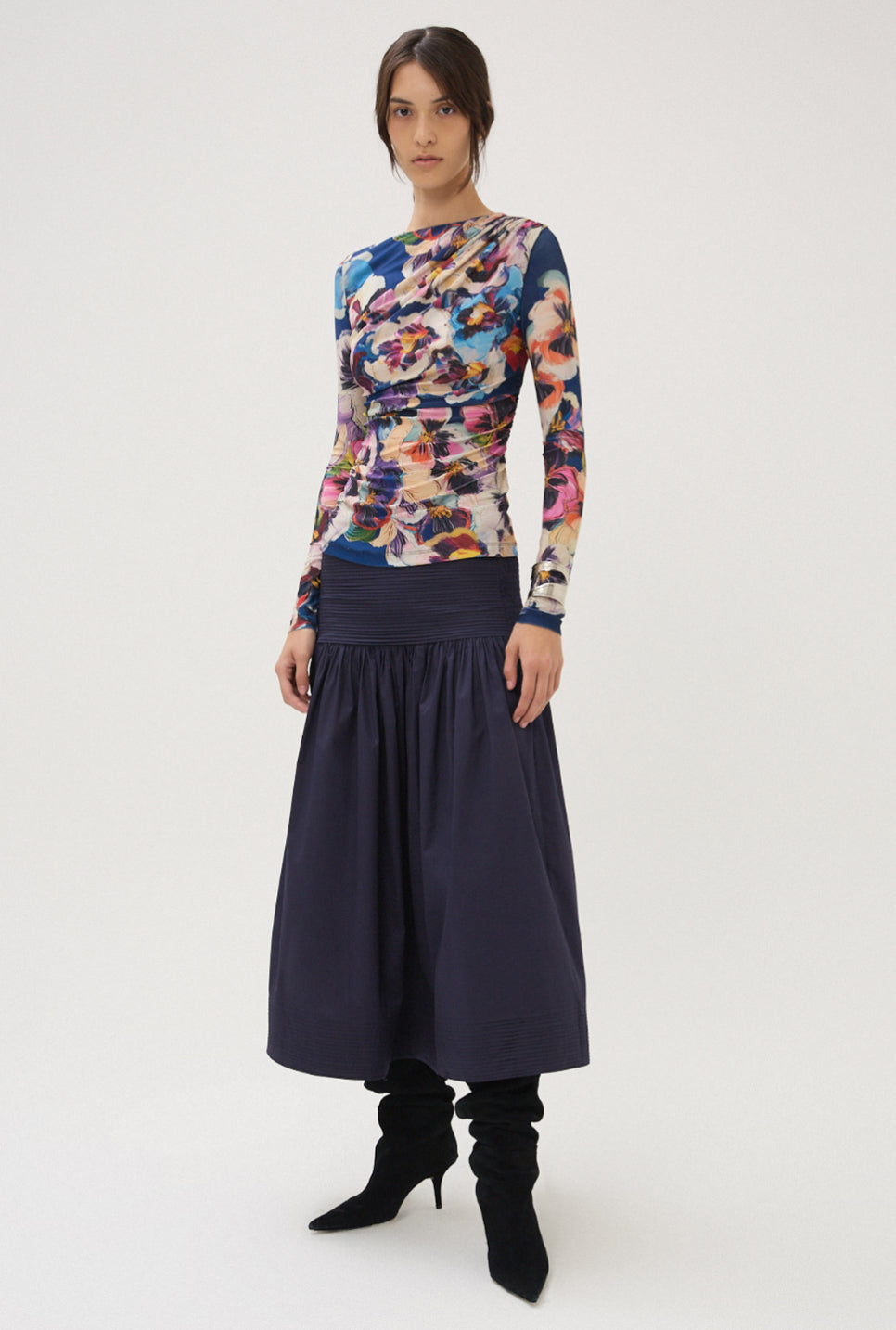 Ma2010 Floral Fitted Top