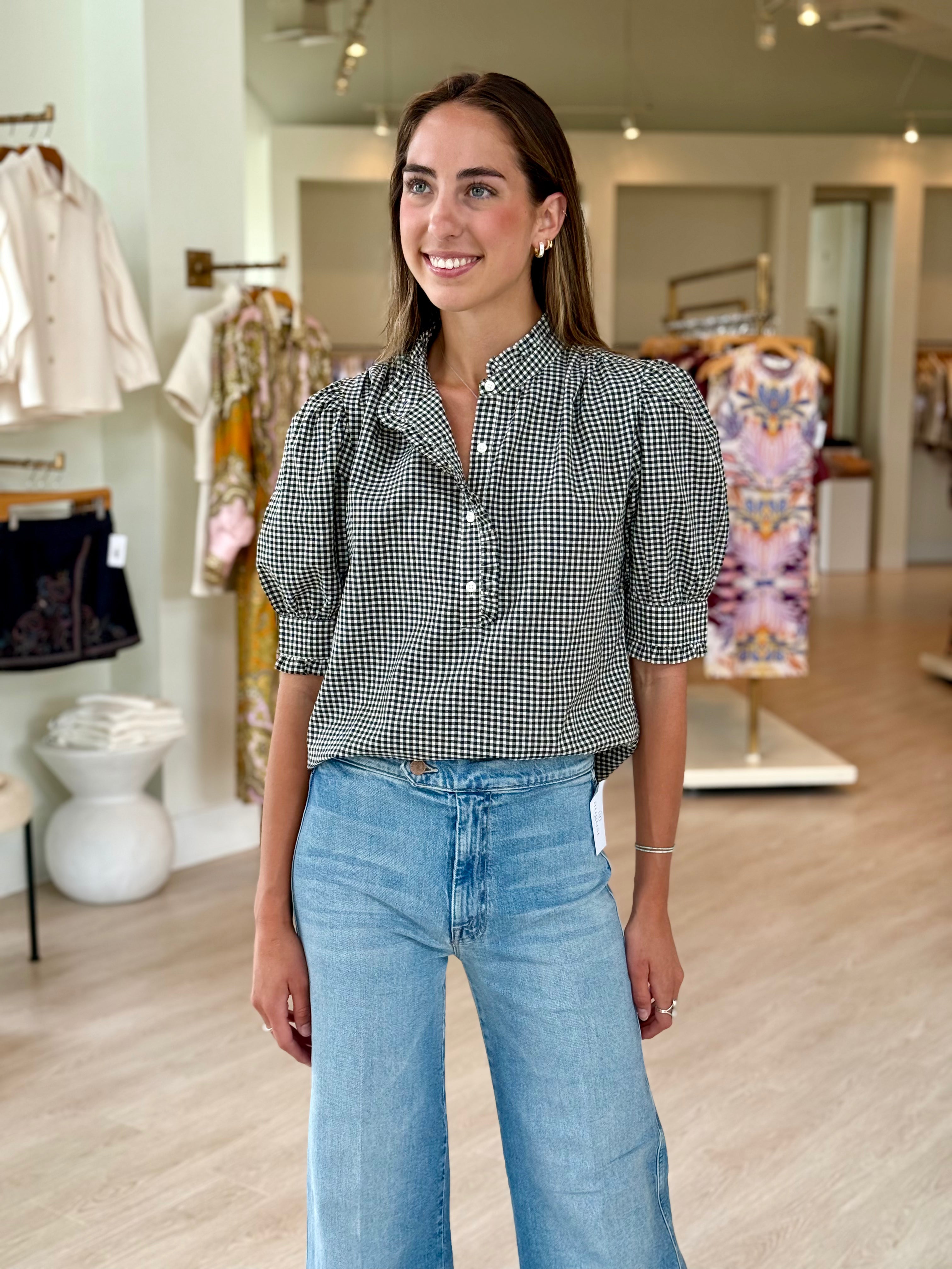 Trw1440 Gingham Blouse