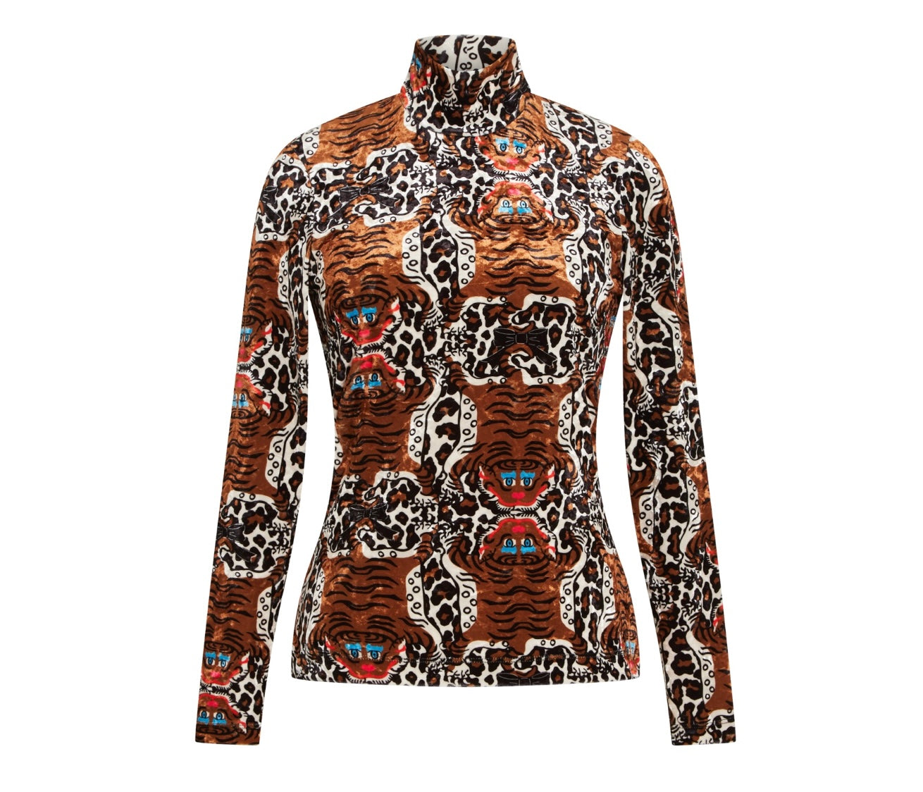 Maveto Tiger Velvet Turtleneck