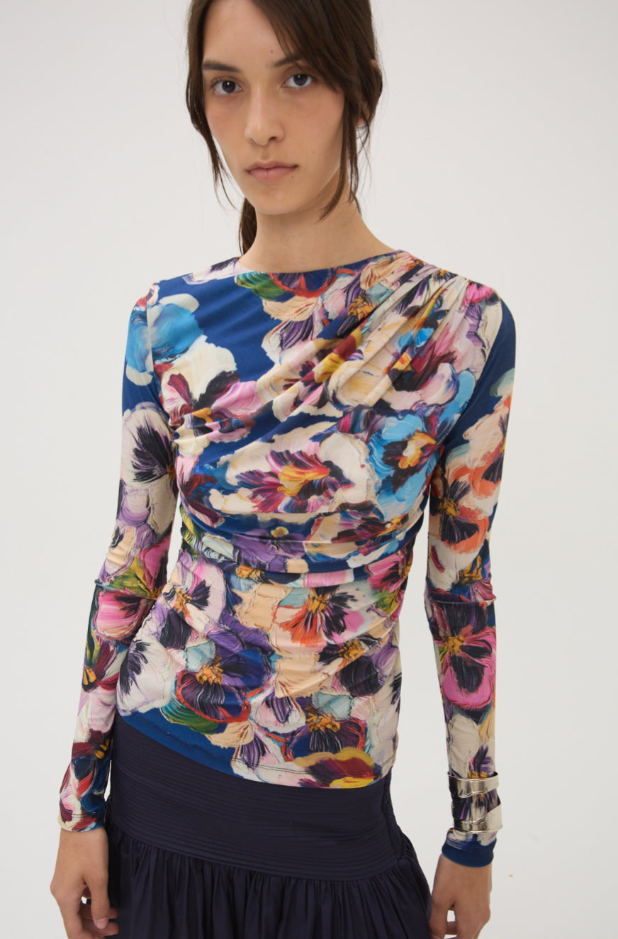 Ma2010 Floral Fitted Top