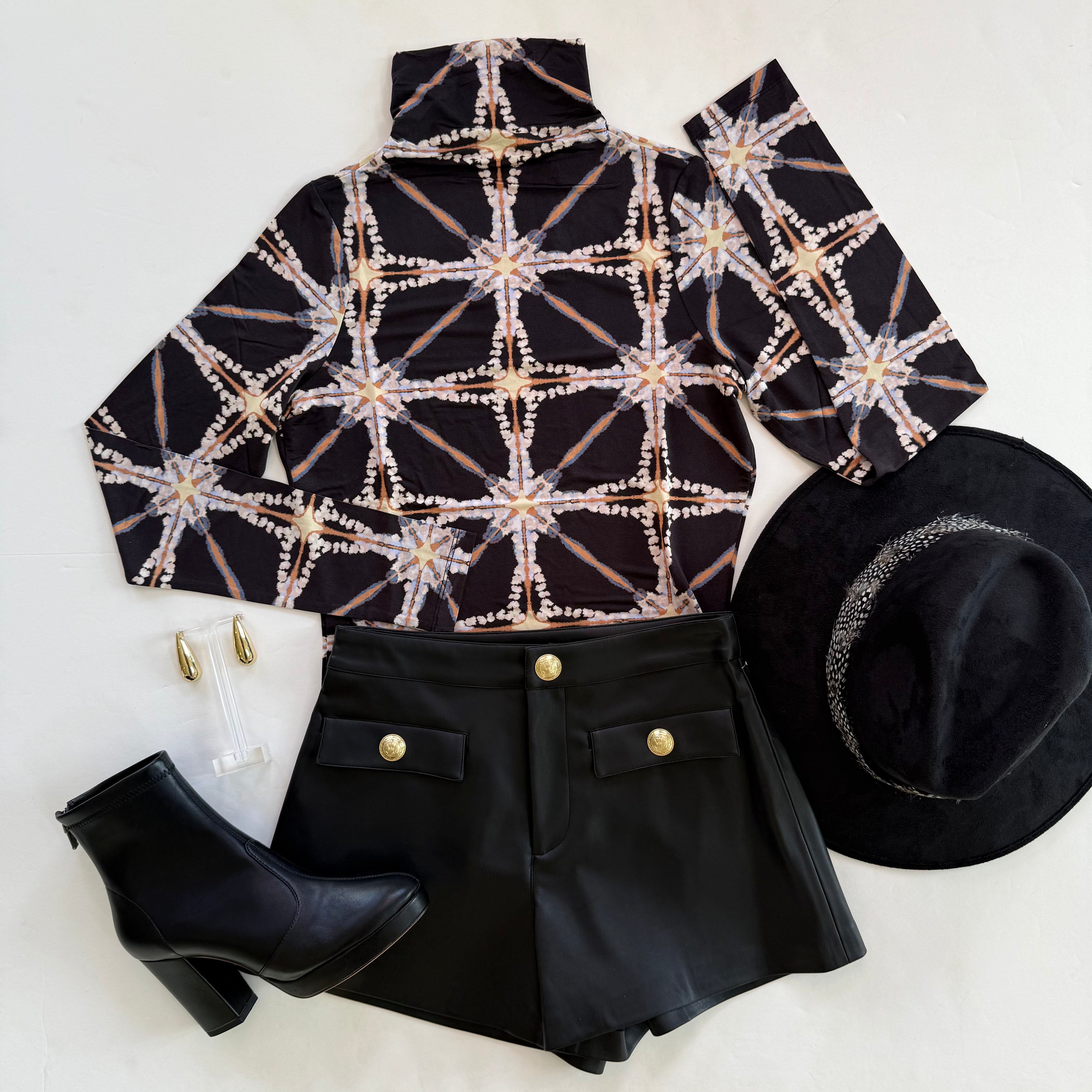 Ma1e9 Polaris Printed Turtleneck