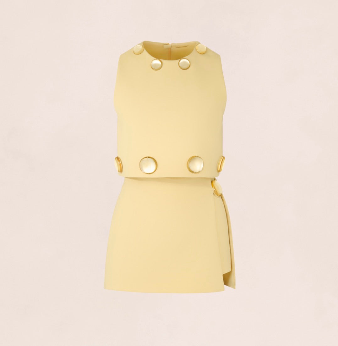 Al1083 Set - Buttercream Skort Set