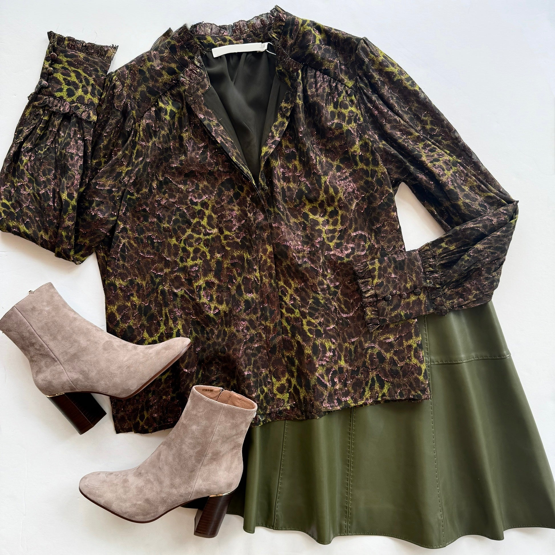 Ma3c3b Juniper Green Mini Skirt