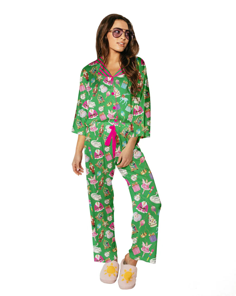 Set - Holiday Baubles 3/4 Sleeve & Pant Set