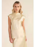 Th42788 Champage Satin Top