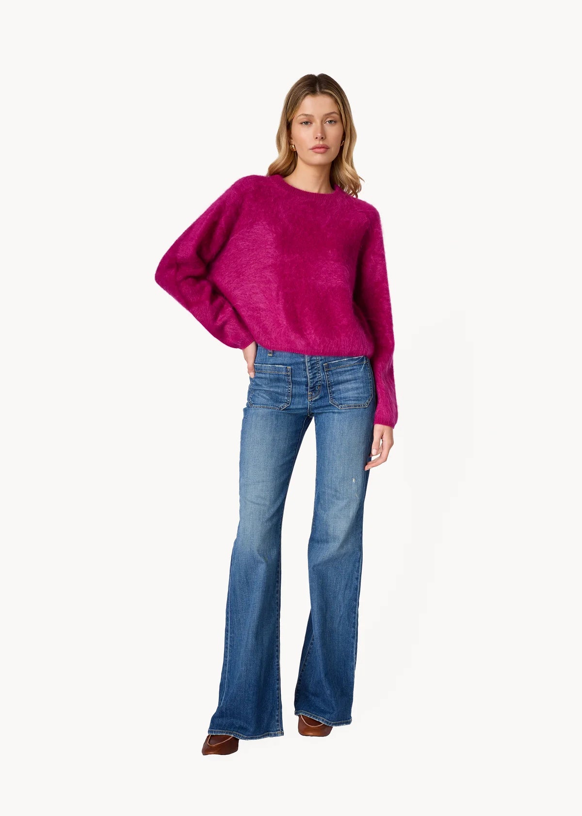 Cat09 Fuchsia Brushed Cashmere Sweater