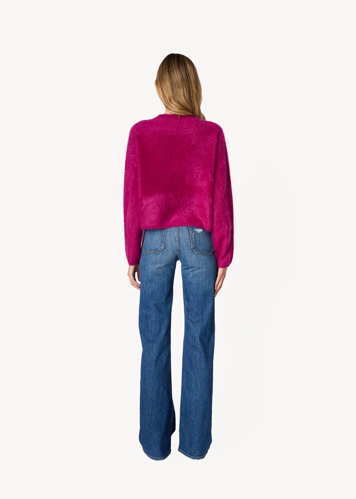 Cat09 Fuchsia Brushed Cashmere Sweater