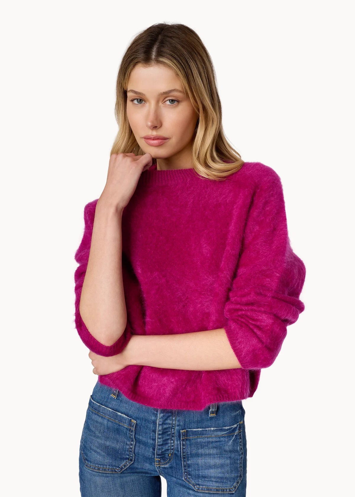 Cat09 Fuchsia Brushed Cashmere Sweater