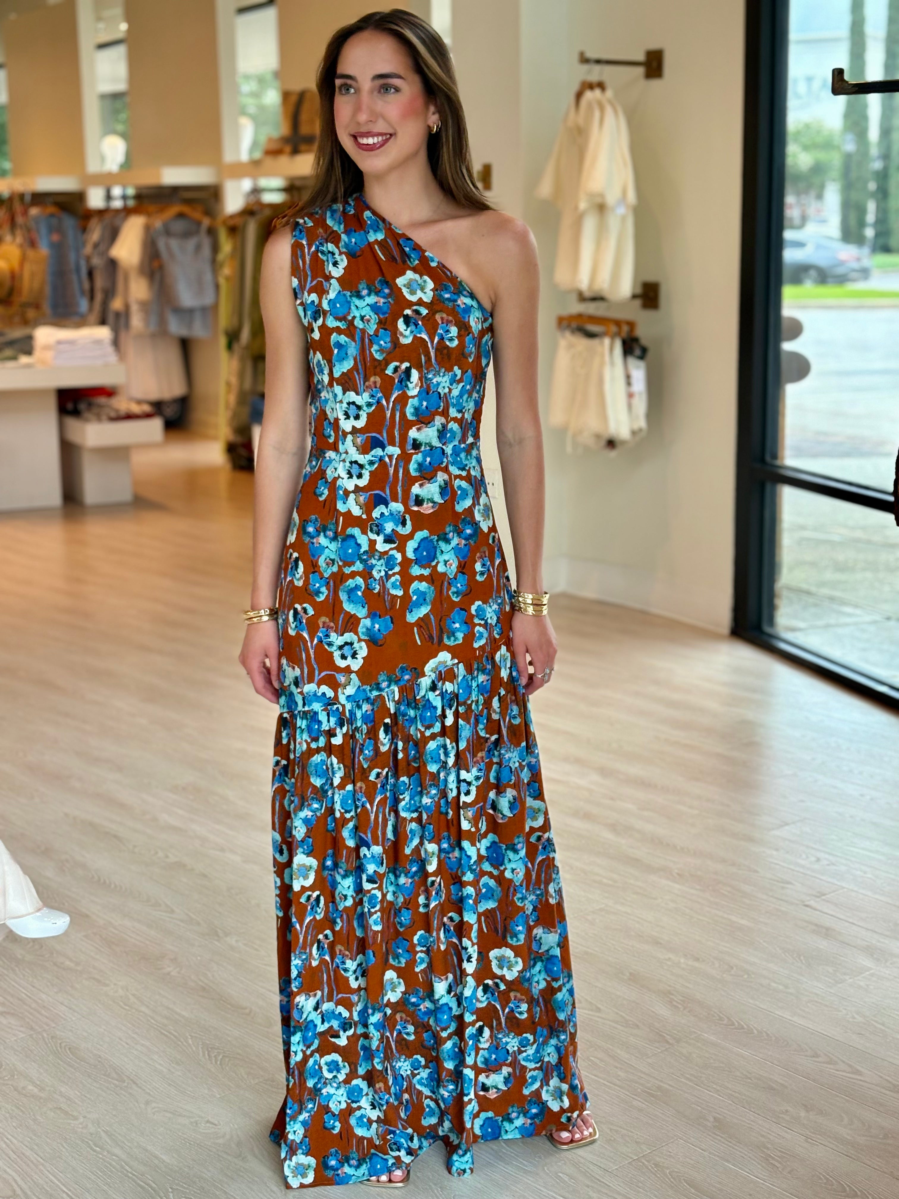 Smsp26055 Desert Floral Maxi Dress