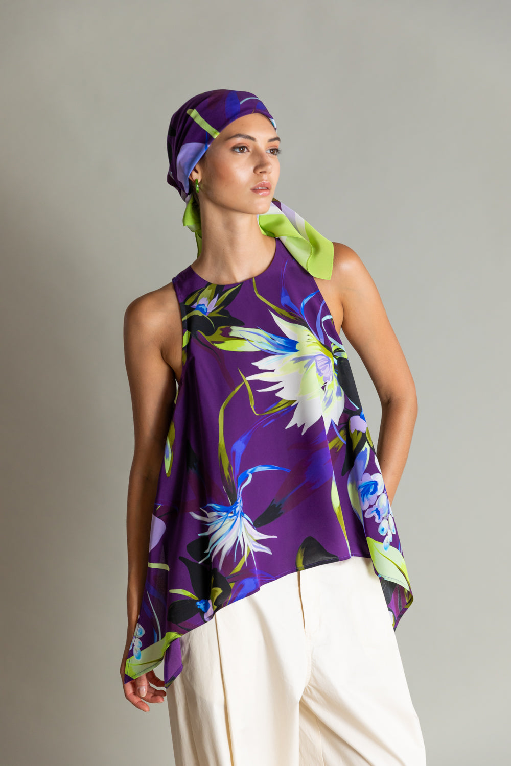 Ps1822 Psophia Violet Printed Top