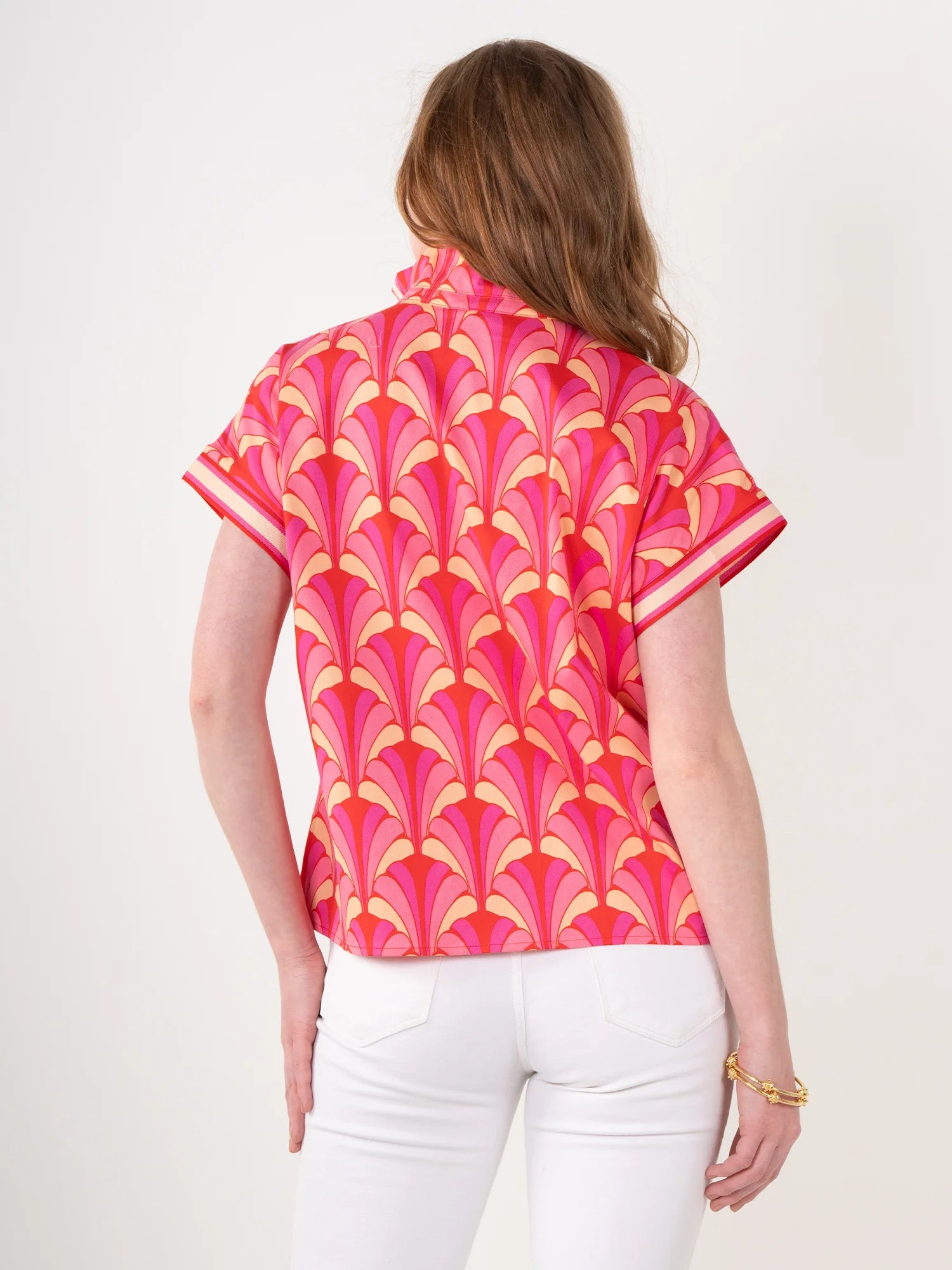 Em188 Scallop Print Popover Top