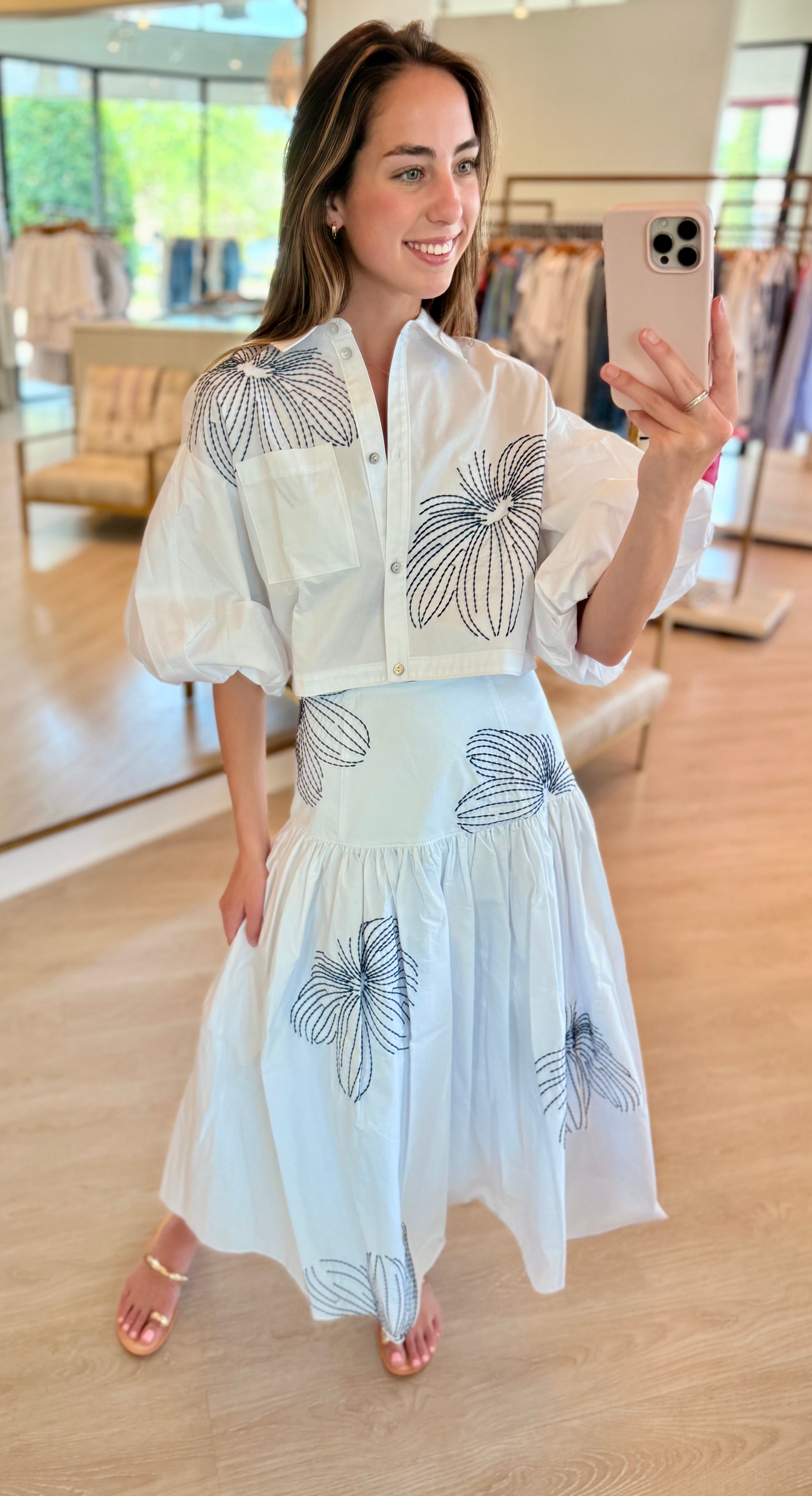 Cizw7728 Sunburst Crop Top - White