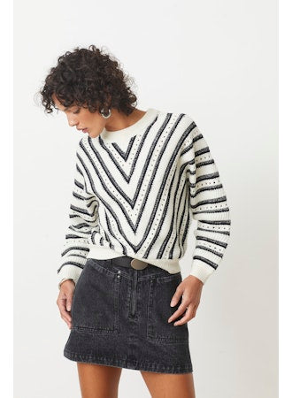 Su5204 Carbon Denim Mini Skirt