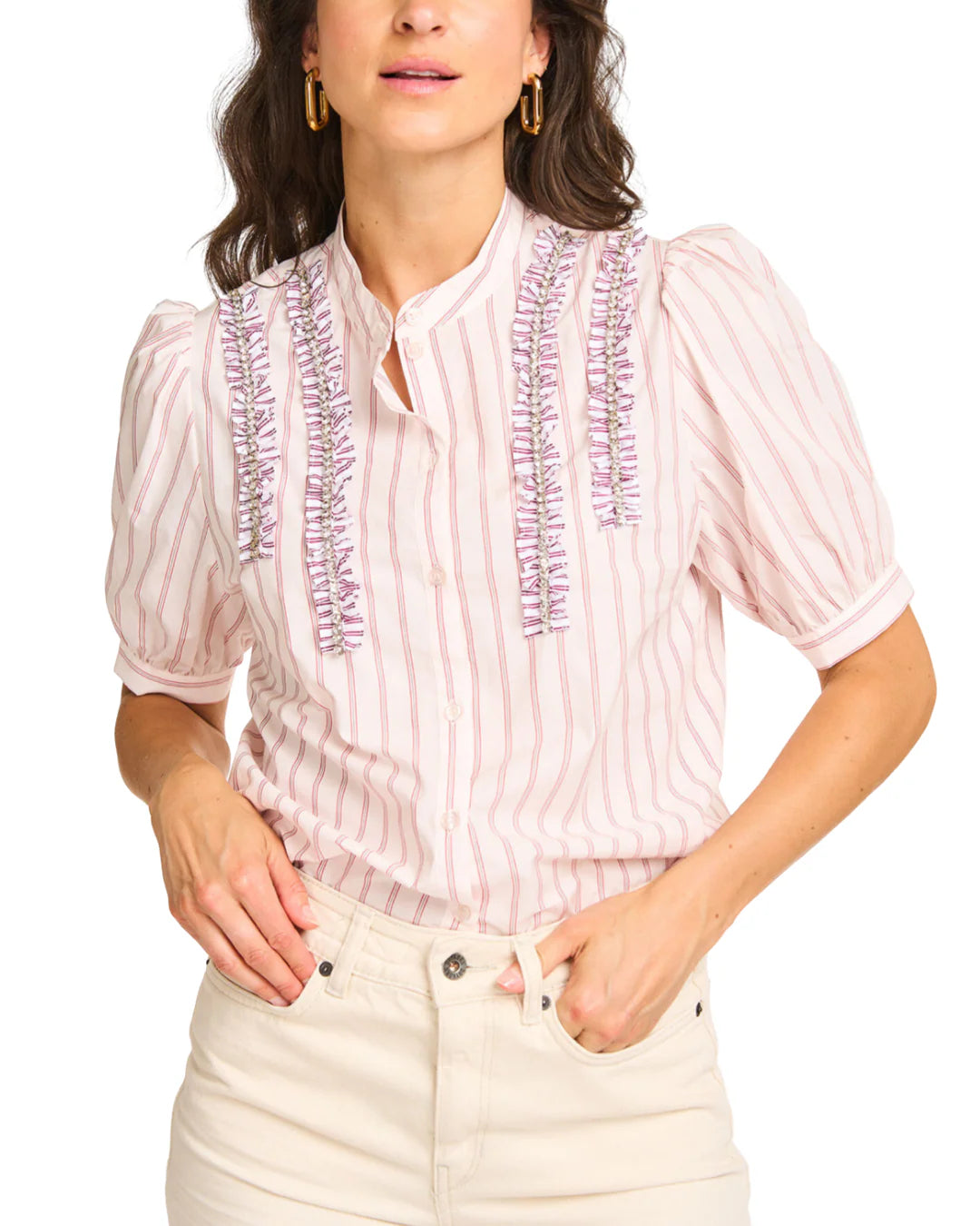 Esifrill Rhinestone Frill Shirt