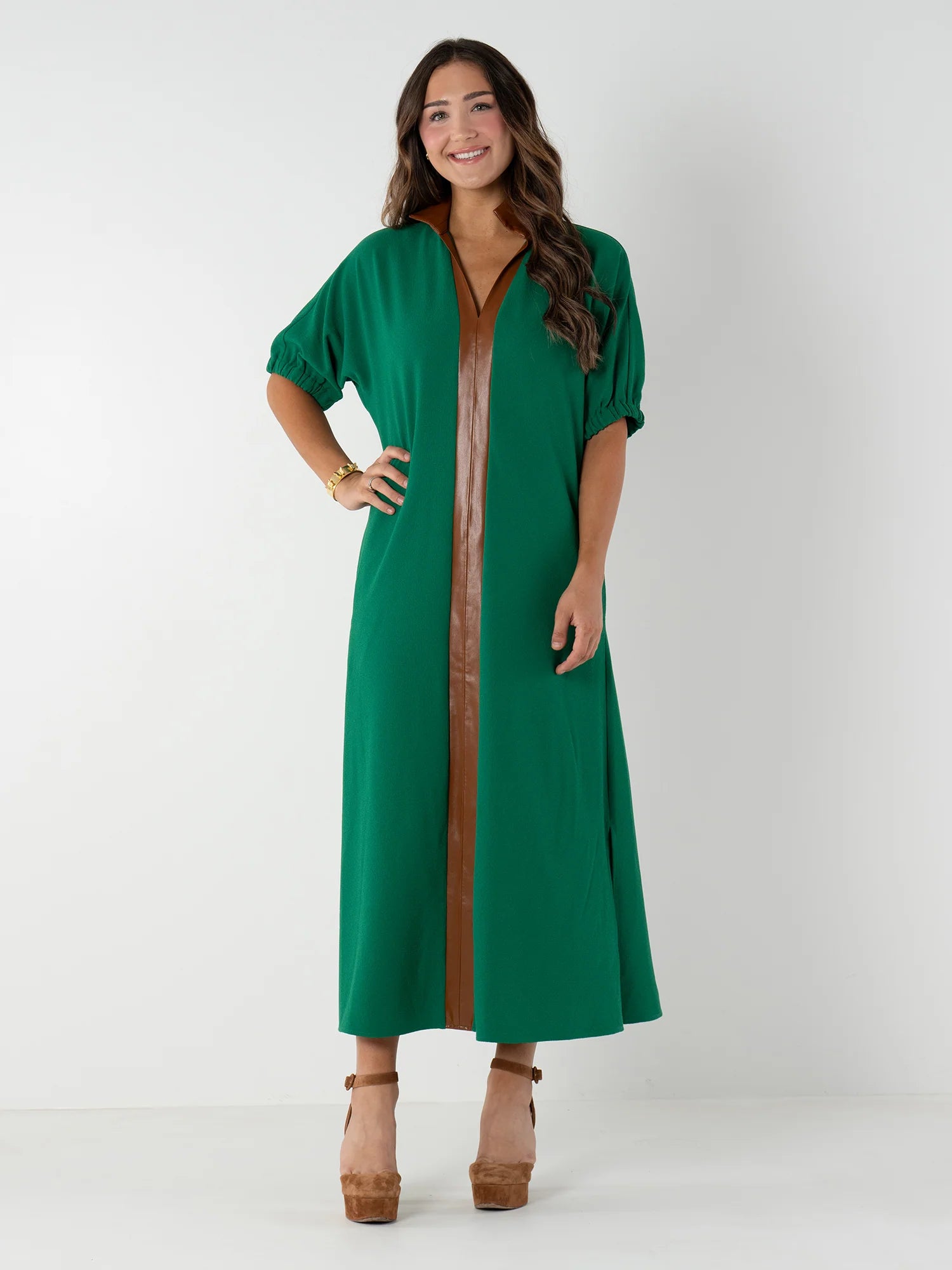 Em424 Green Midi Dress