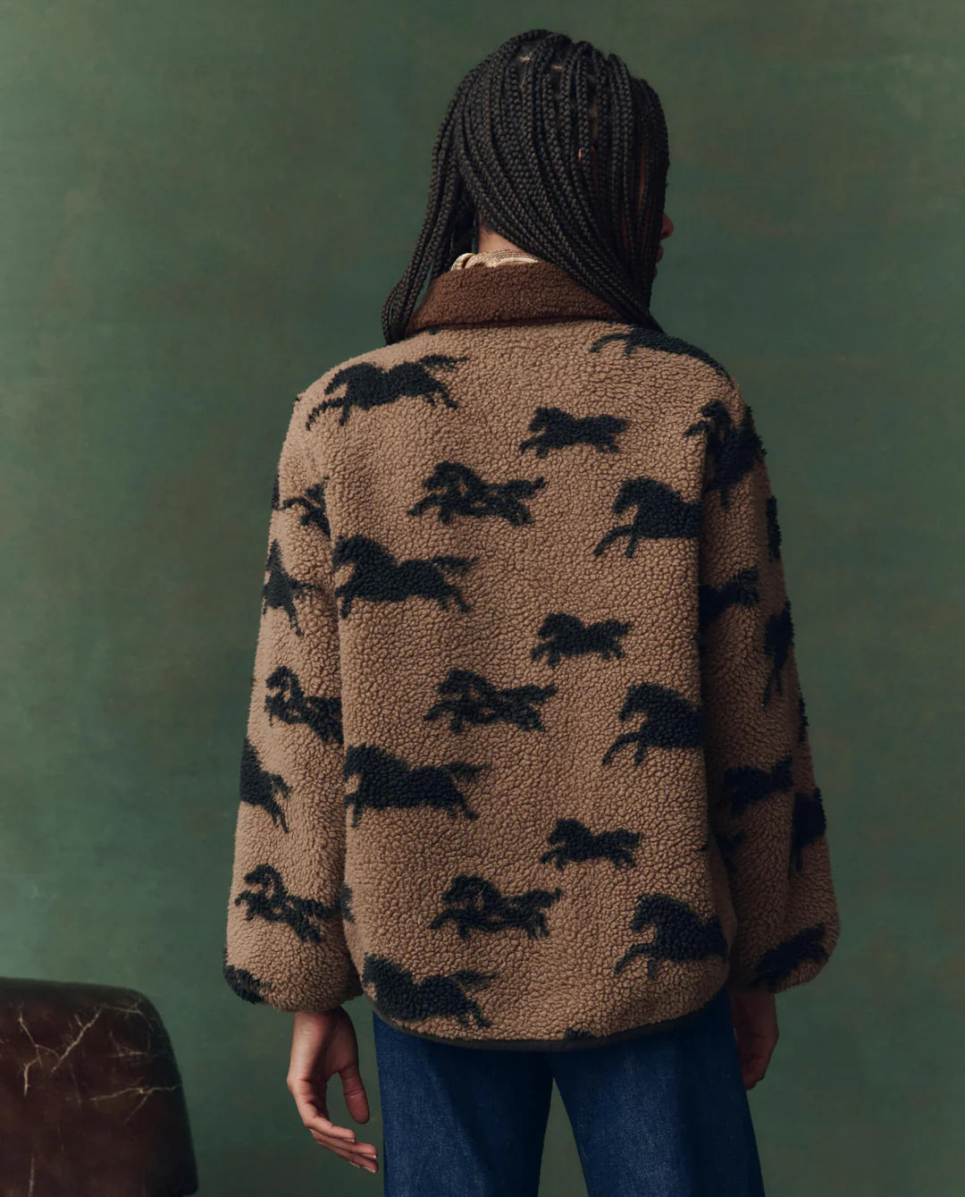 Gr4832 Giddy Up Fleece Jacket - Brown