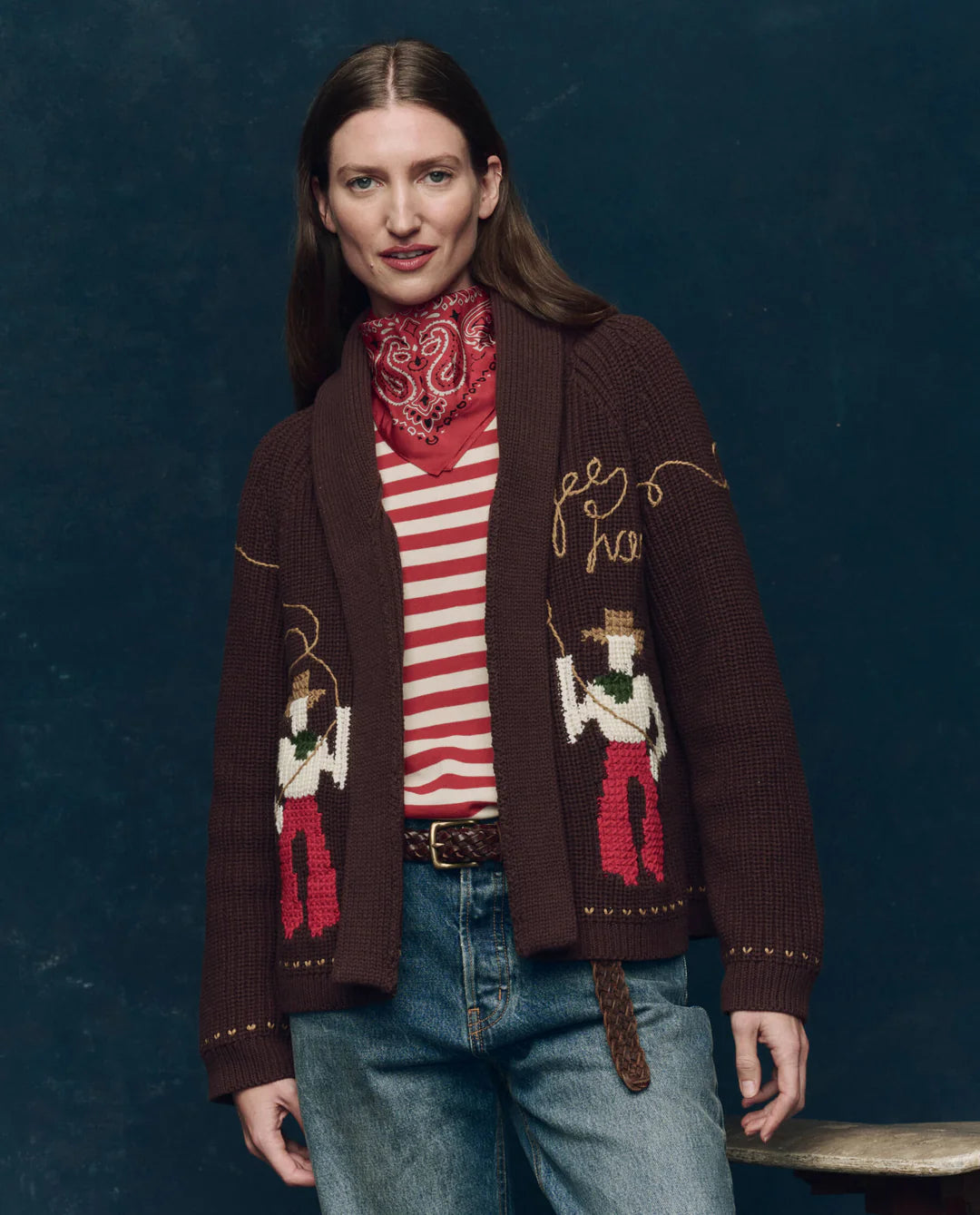 Gr4682 Lasso Lodge Cardigan