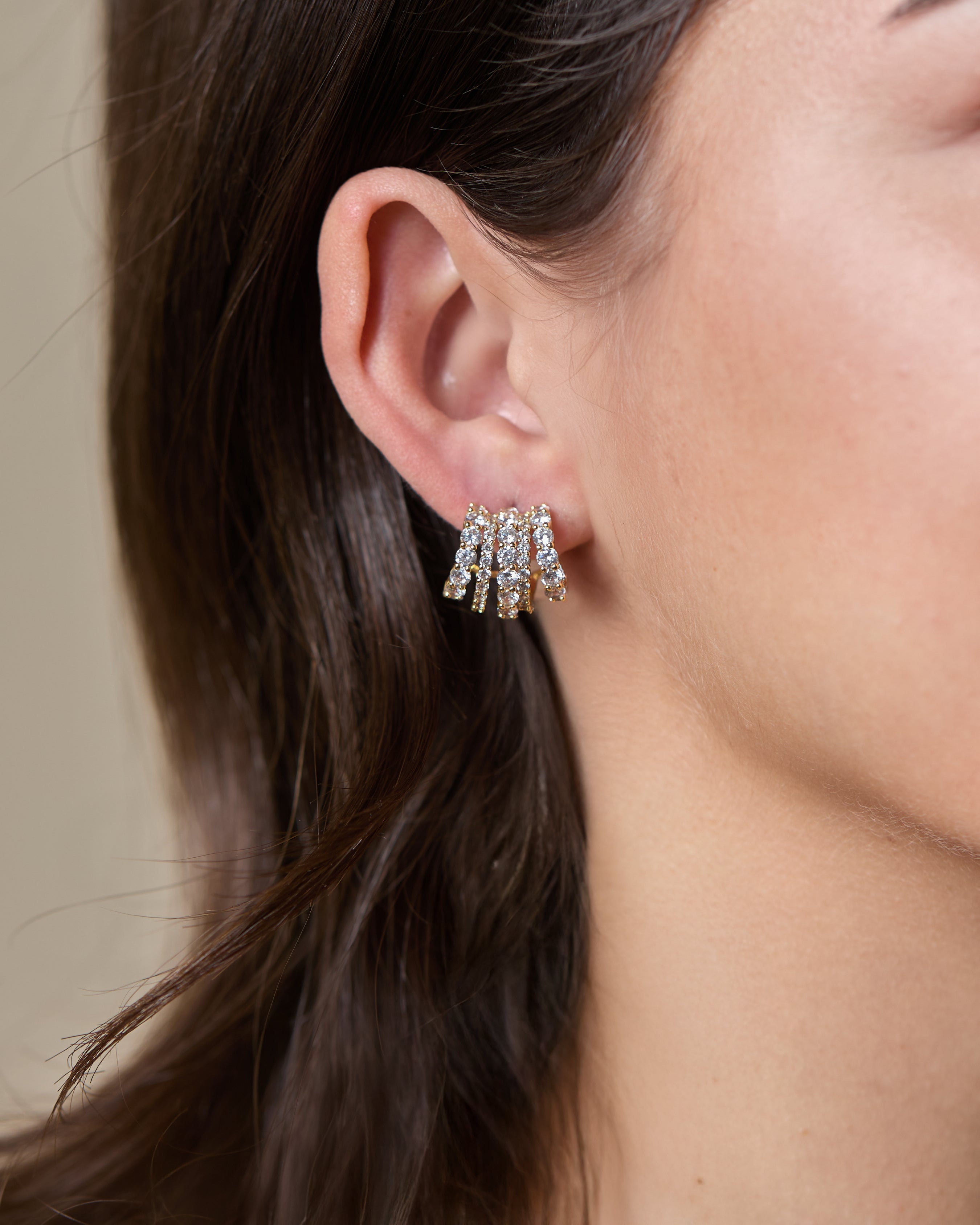 Te0048 Quintuple Hoop - Yellow Gold