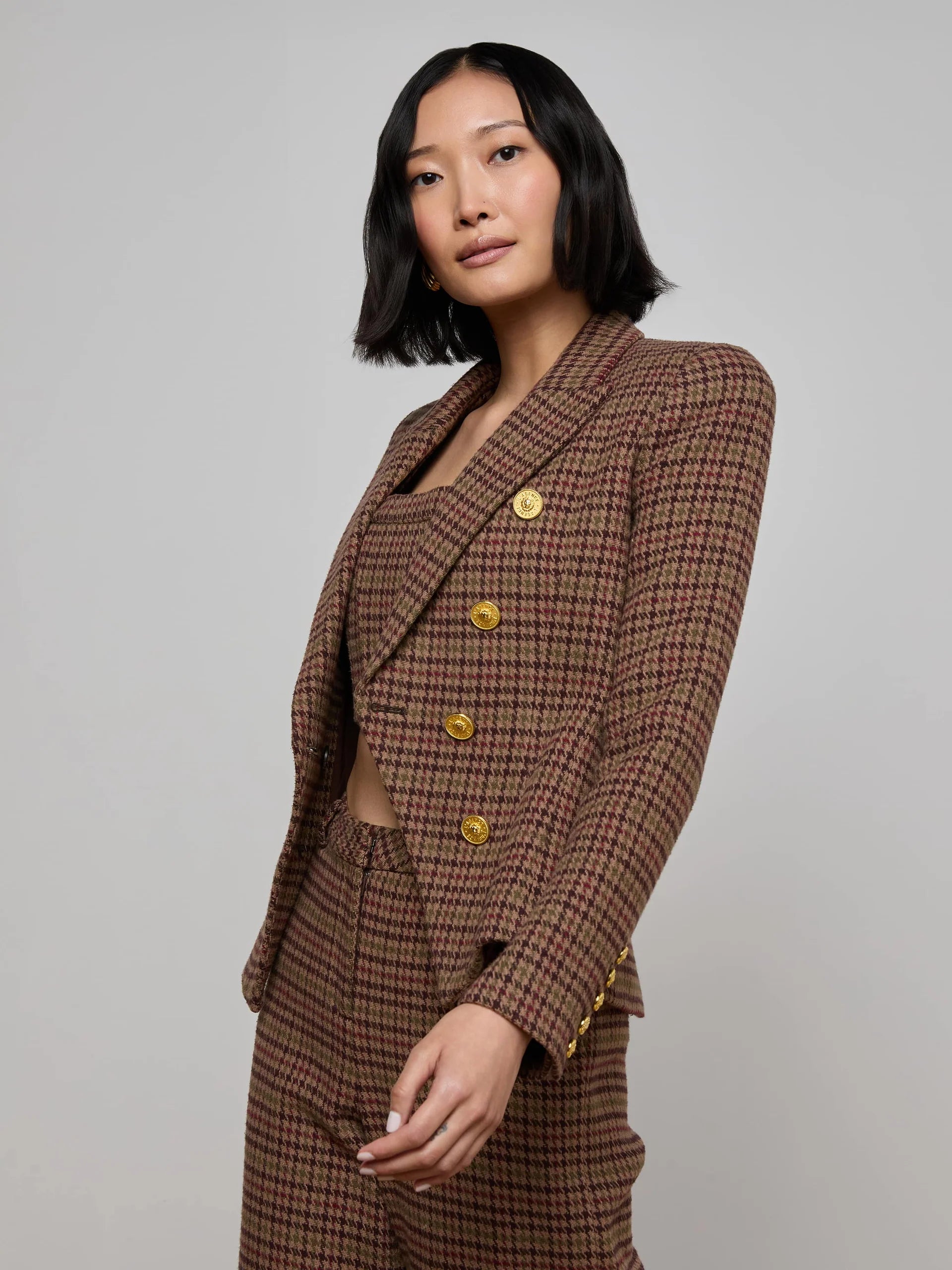 La1772 Houndstooth Blazer