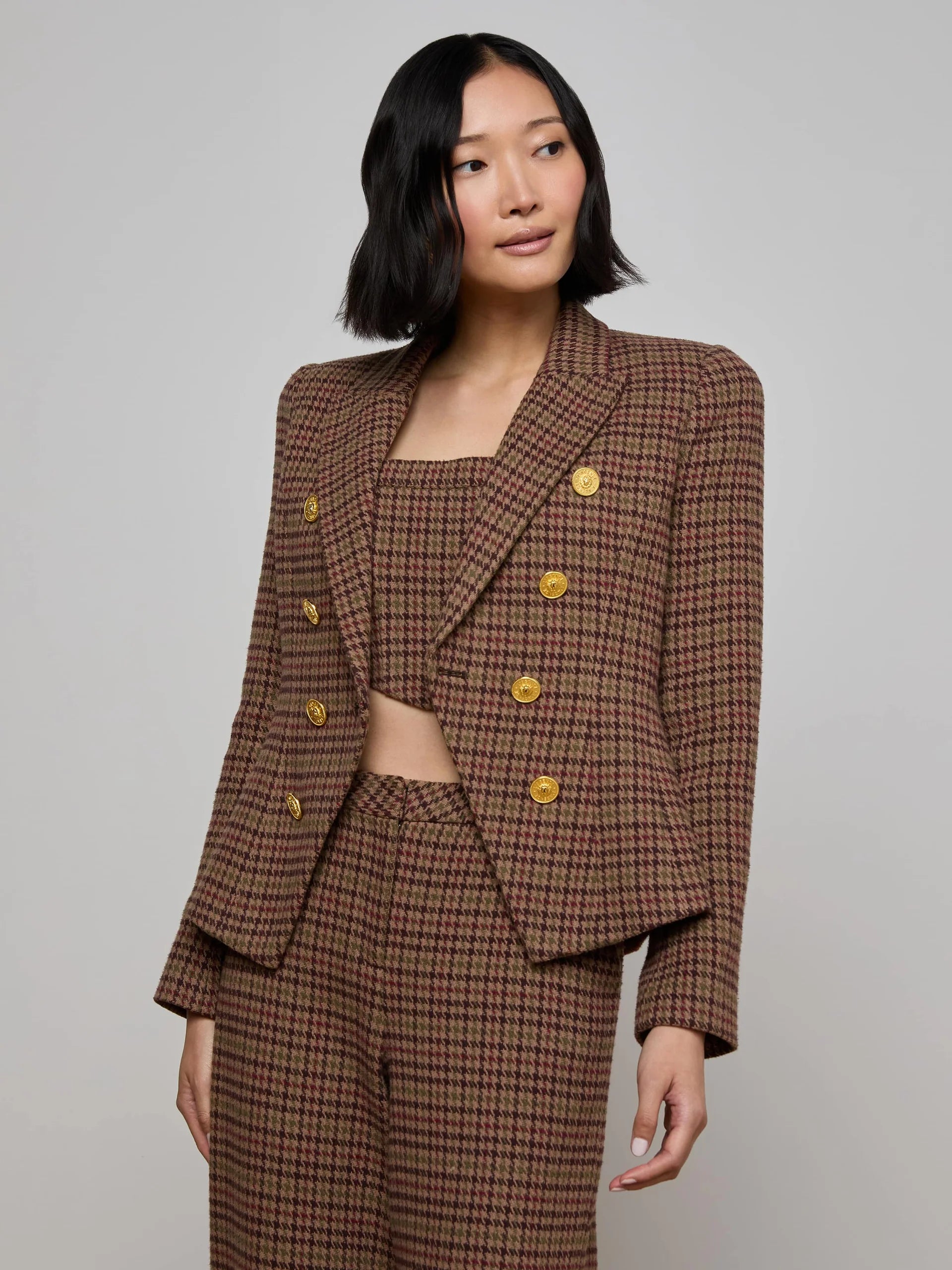 La1772 Houndstooth Blazer