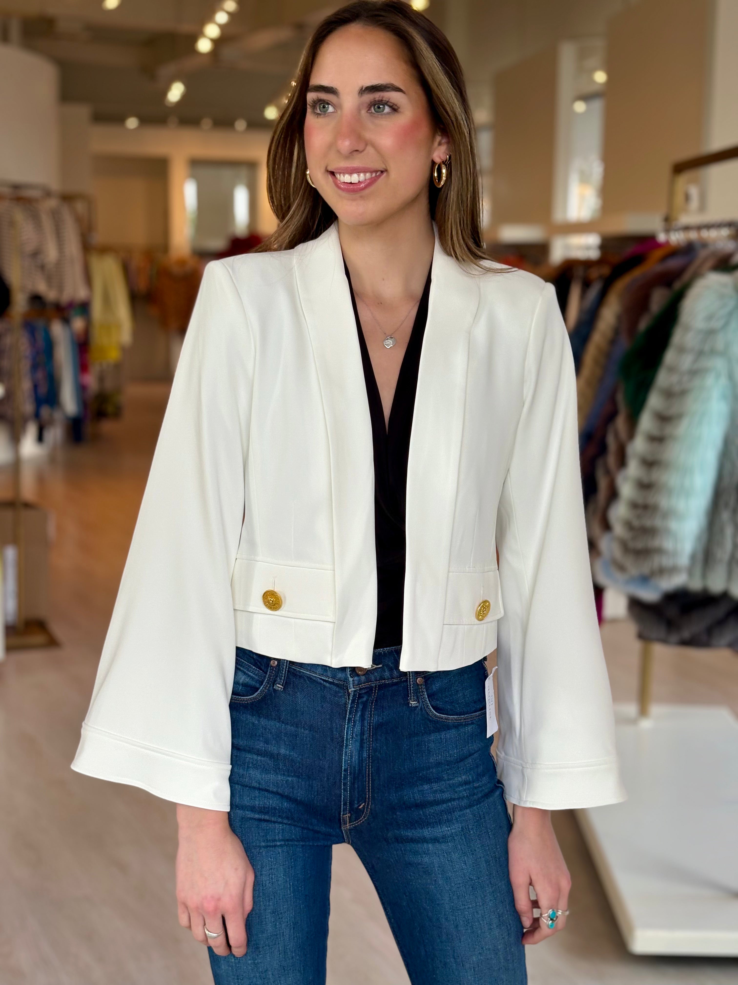 La1995 Ivory Button Jacket