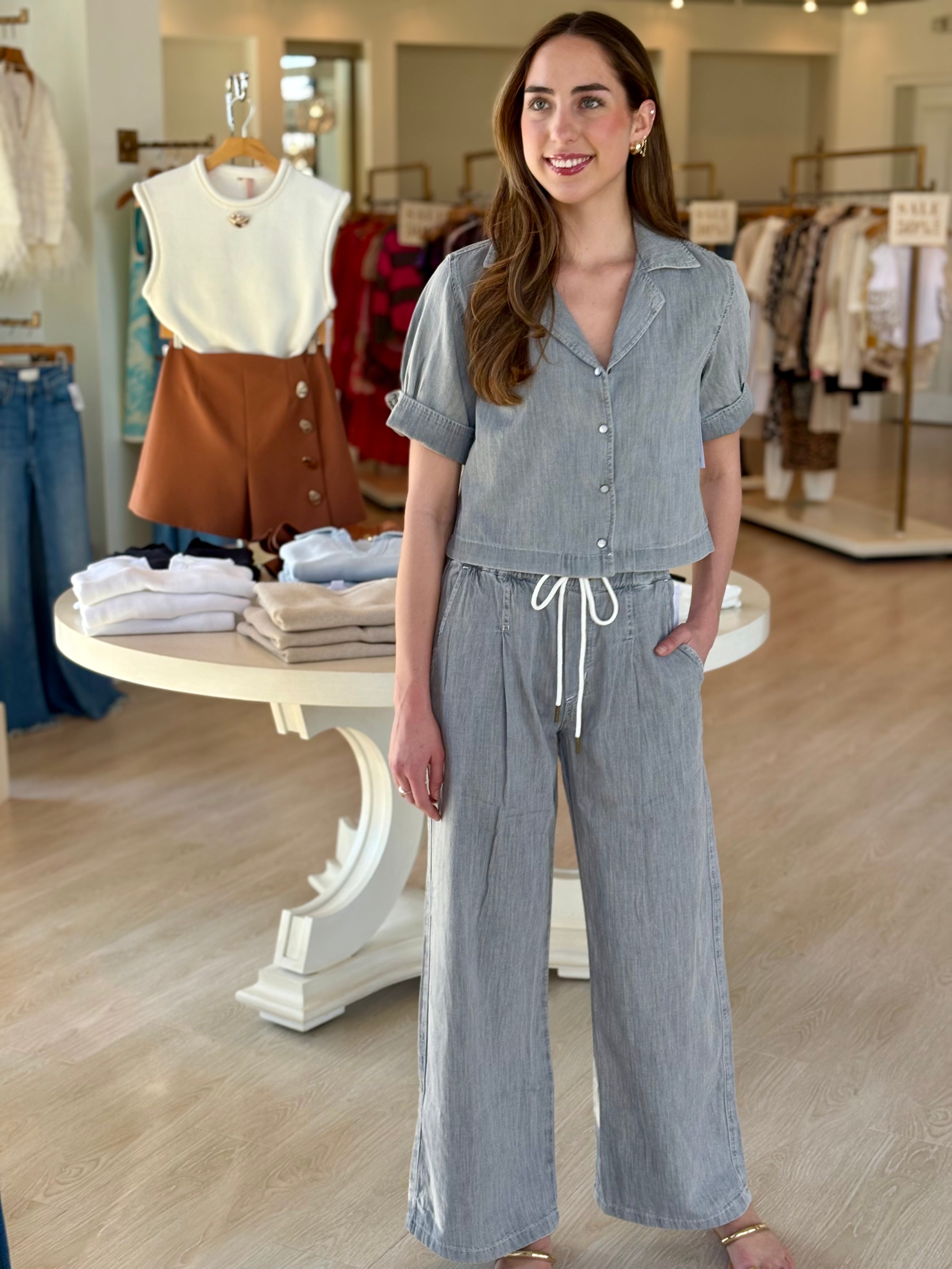 Lipa3261 Grey Denim Pant