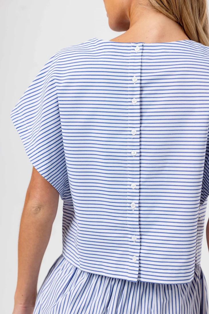 Su076 Stripe Cotton Top