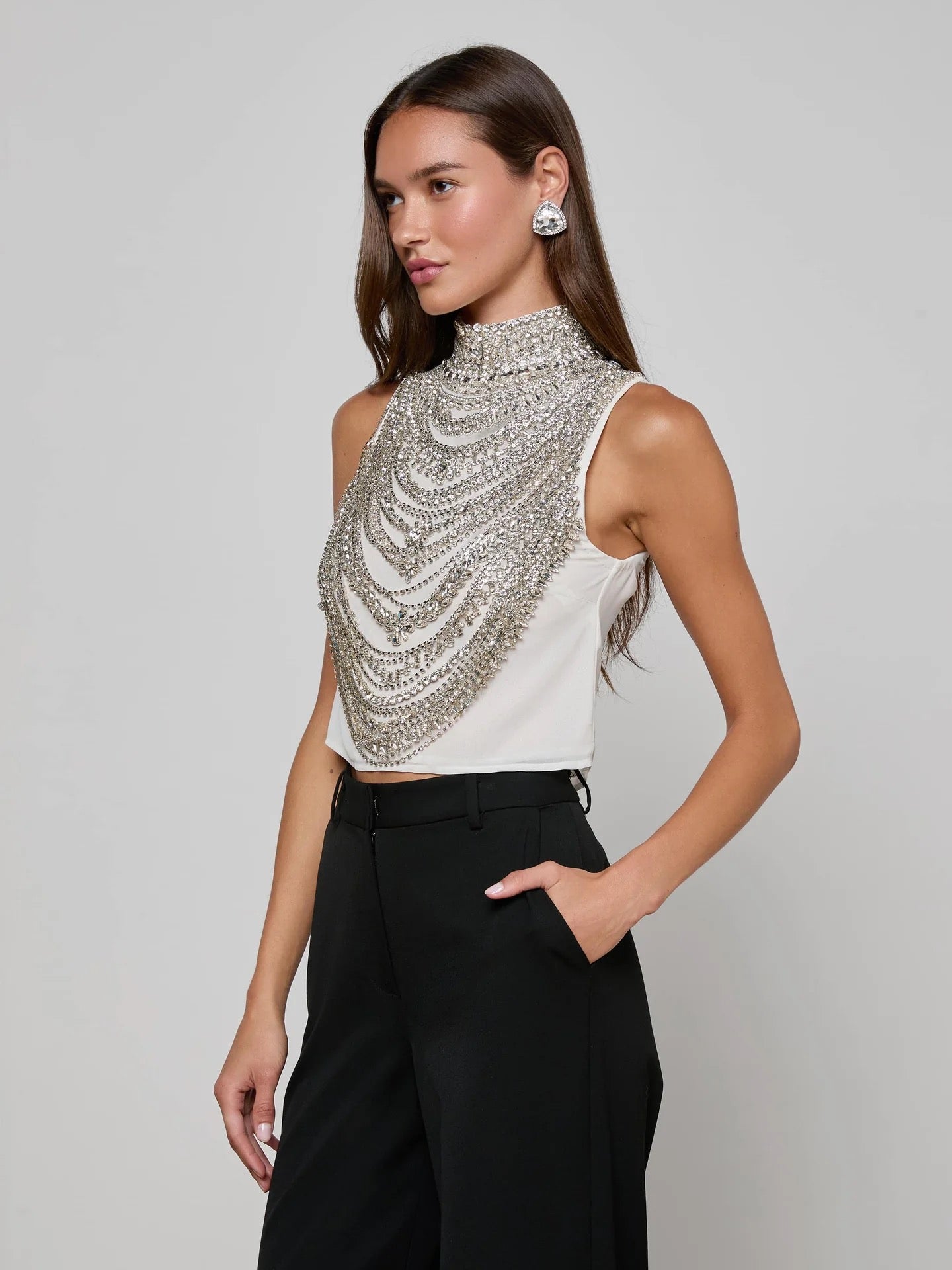La40656 Draped Crystal Tank {pre-order, will arrive by 10/14}