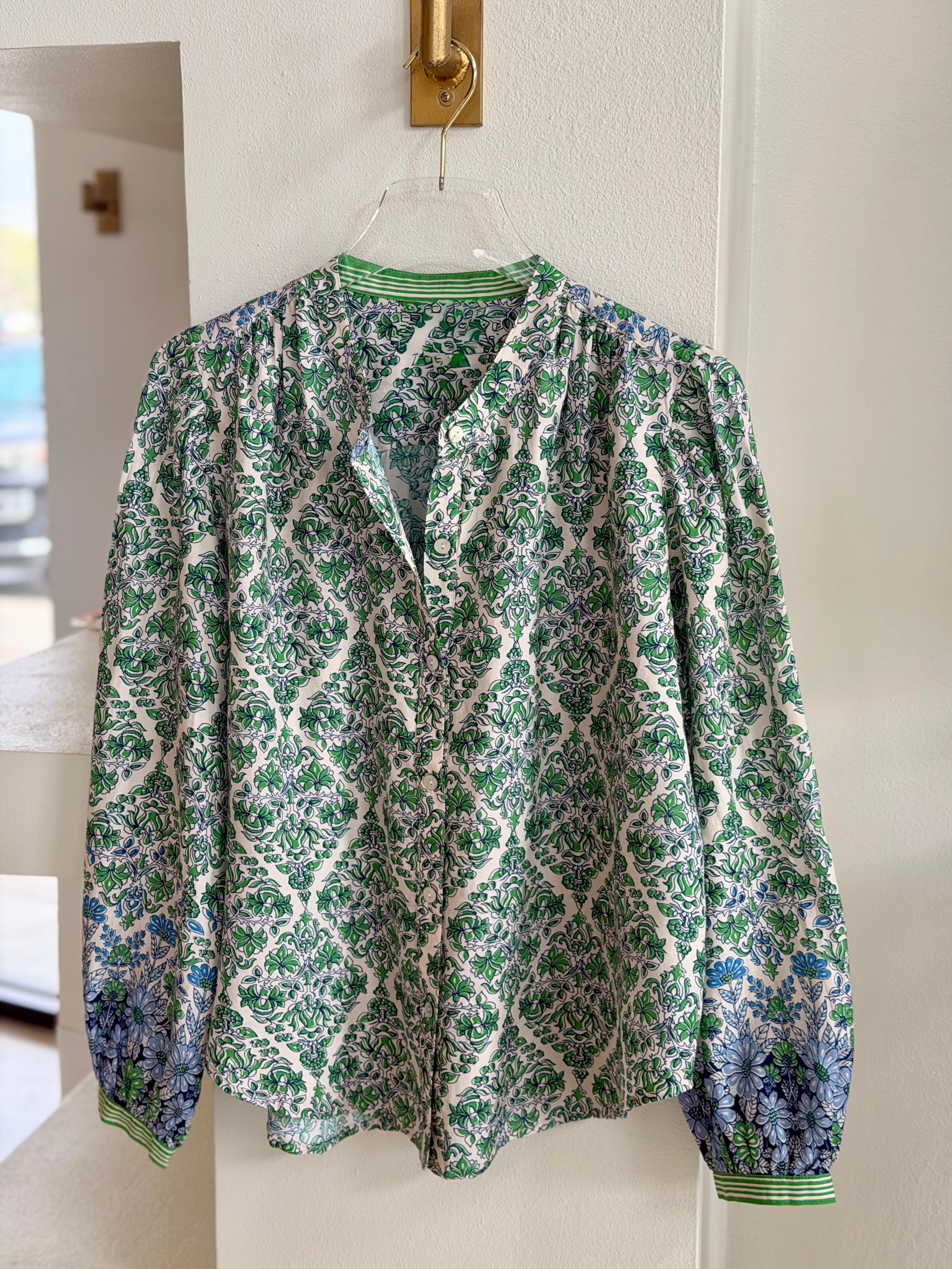 Xif045 Blue Mint Blouse