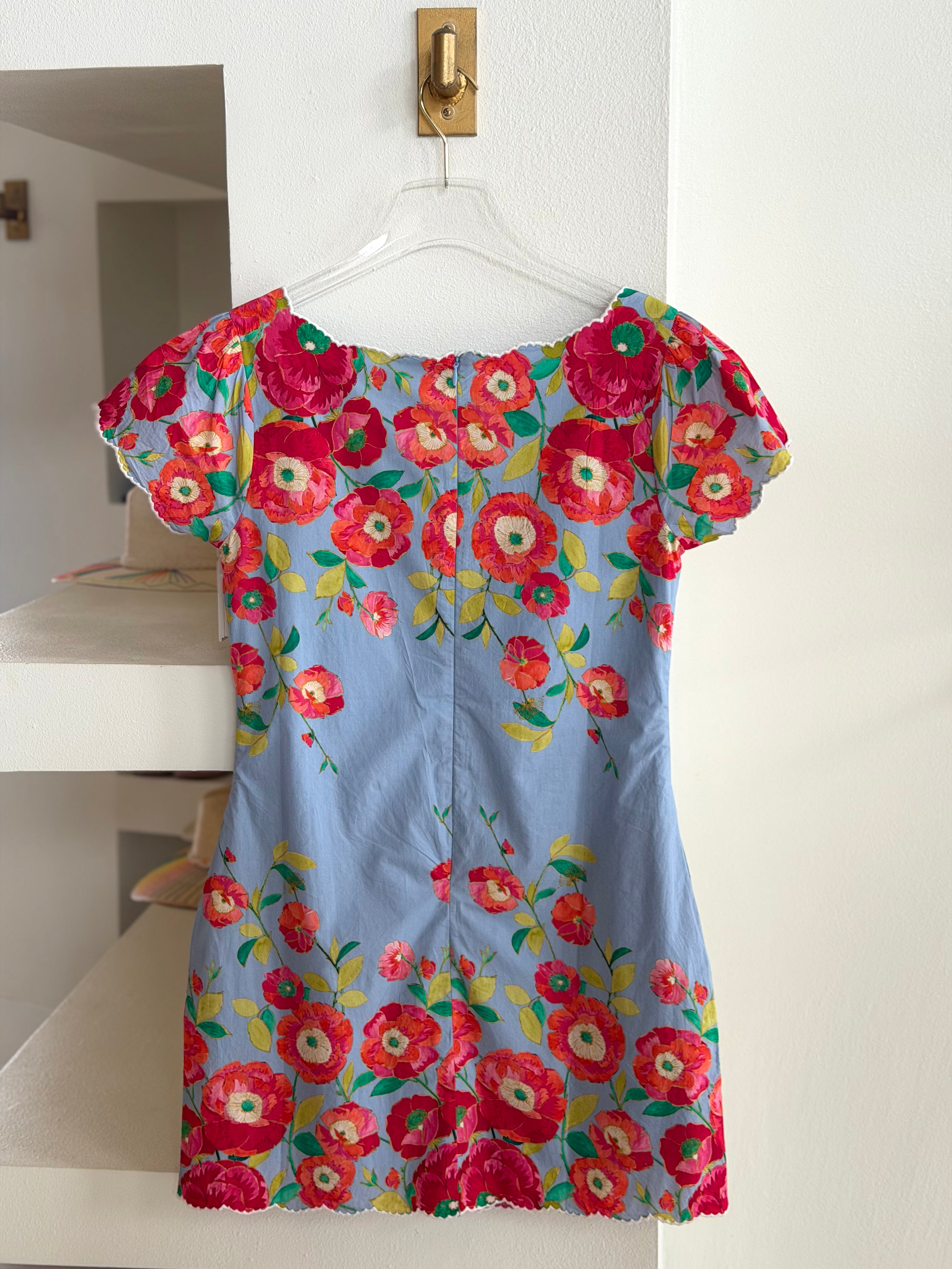 El129276 Poppy Patch Mini Dress