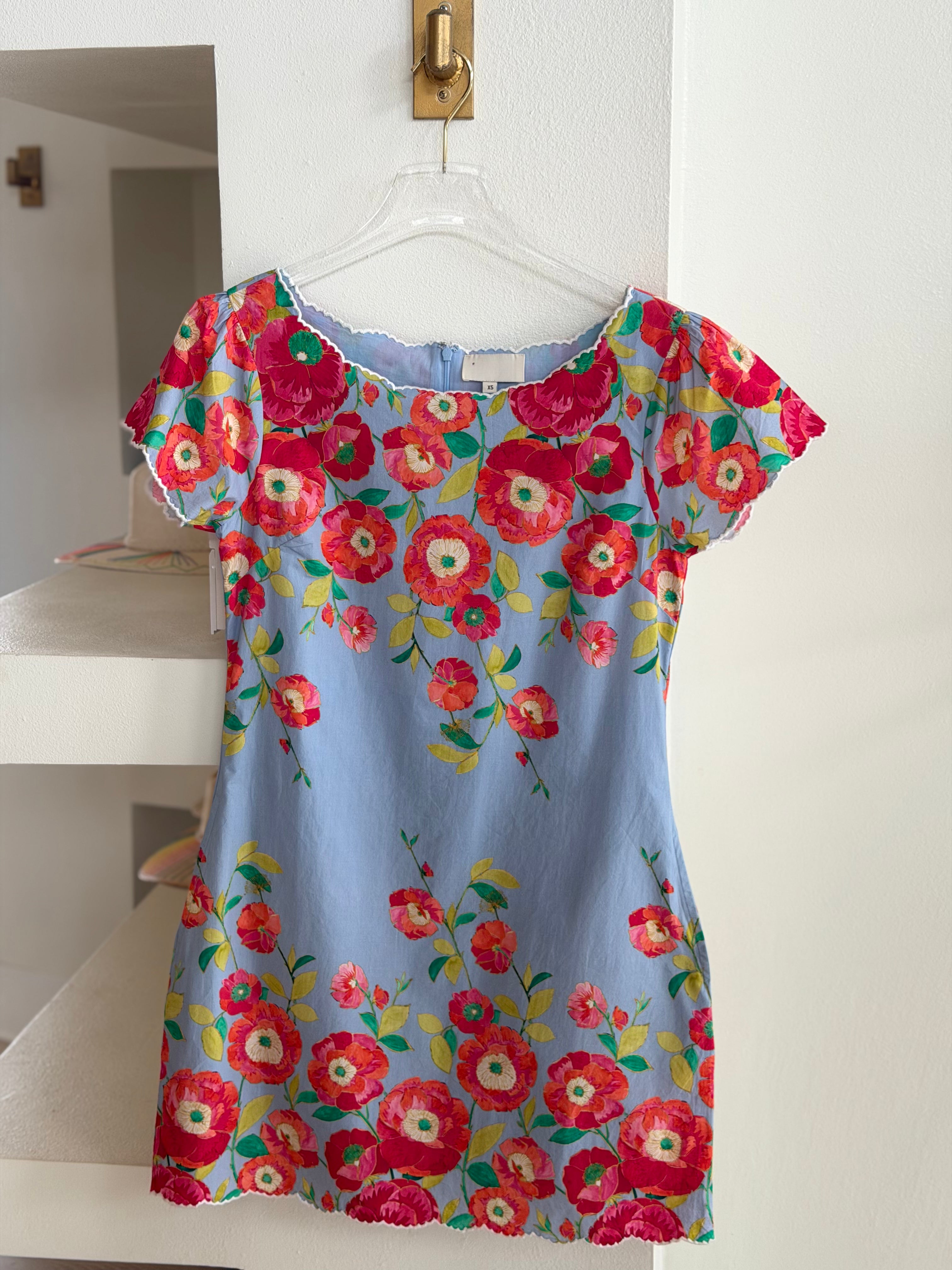 El129276 Poppy Patch Mini Dress