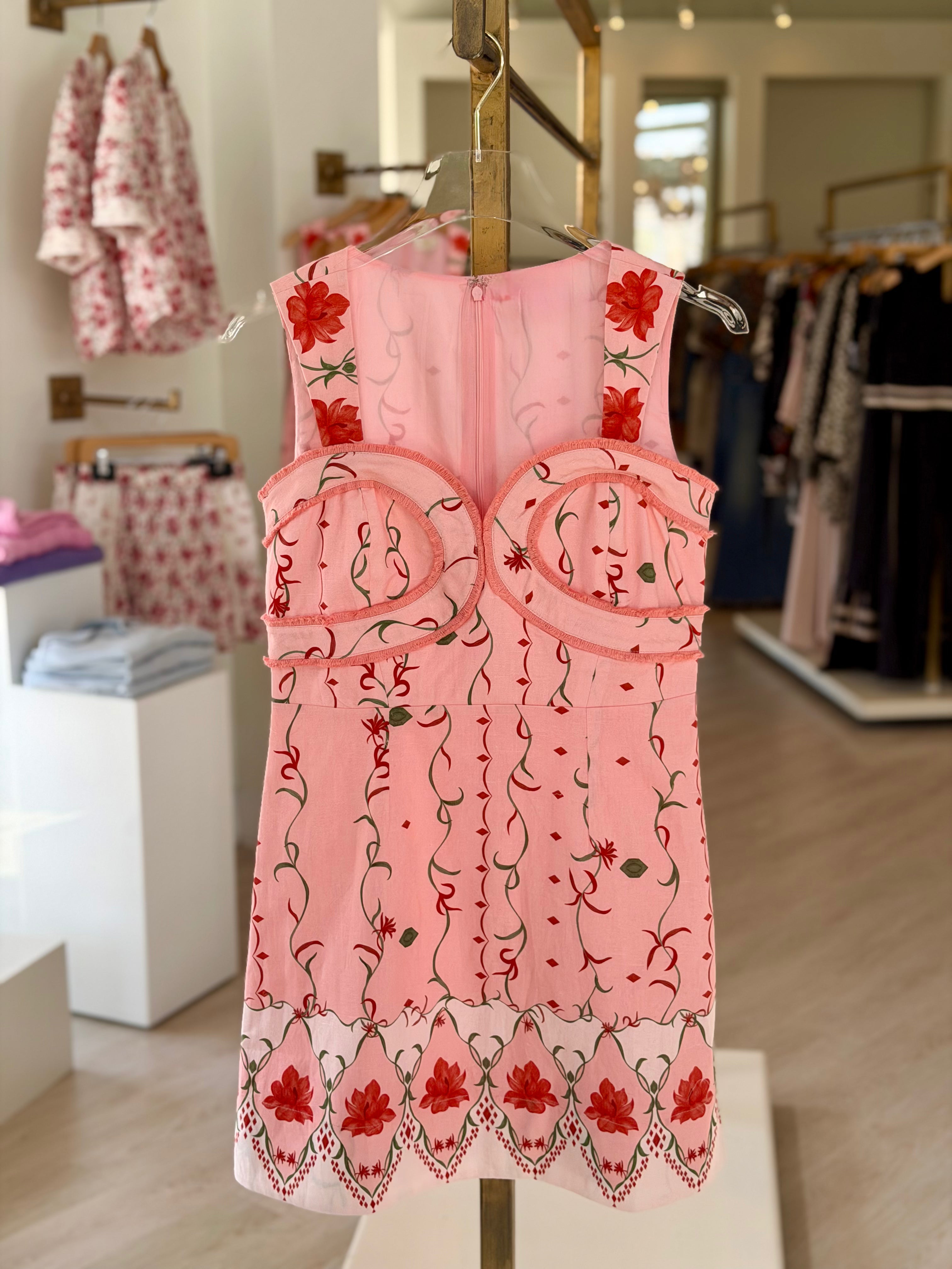 Anacs24 Pink Petal Mini Dress