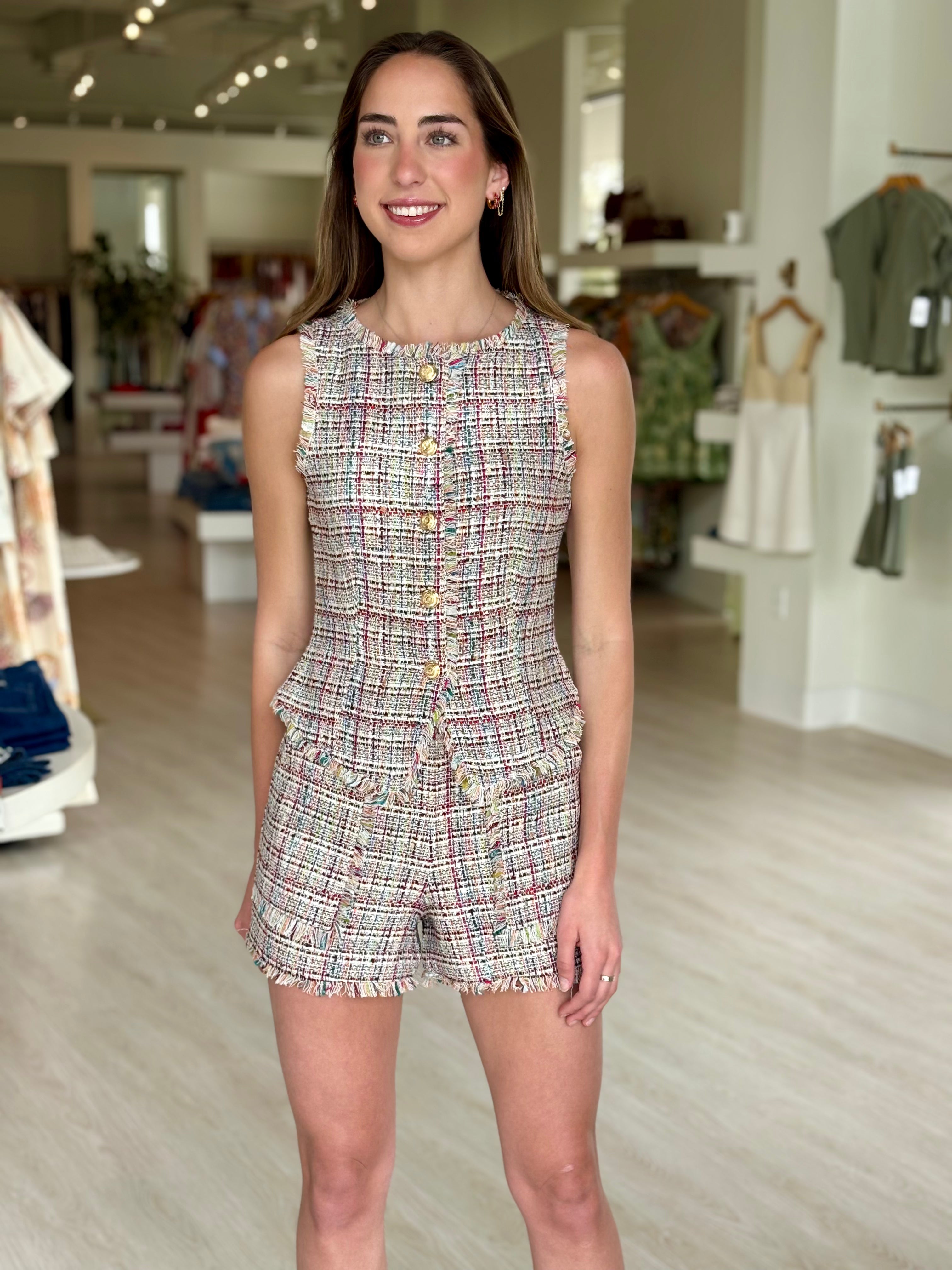 Ci1711 Wildflower Tweed Vest