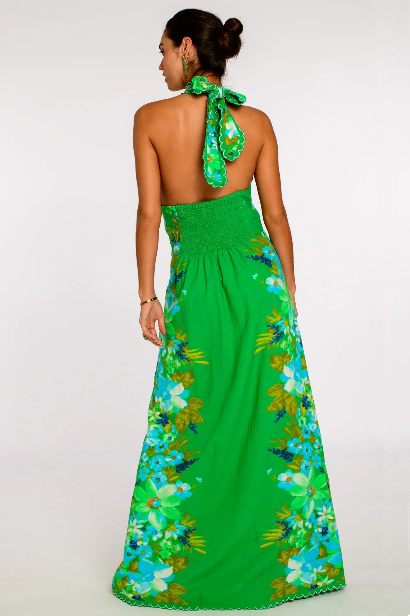 El191305 Green Hula Maxi Dress