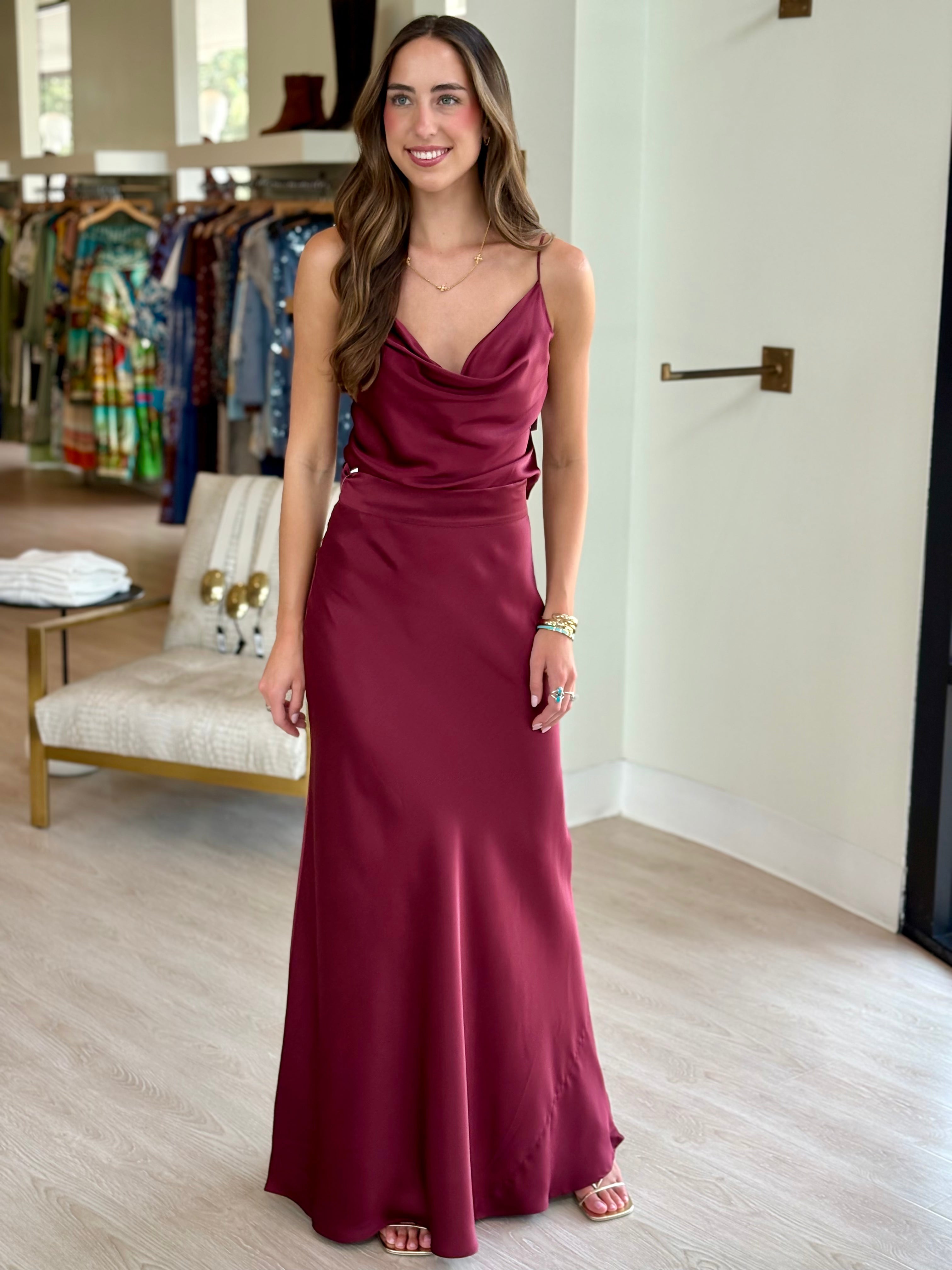 La40657 Merlot Silk Camisole